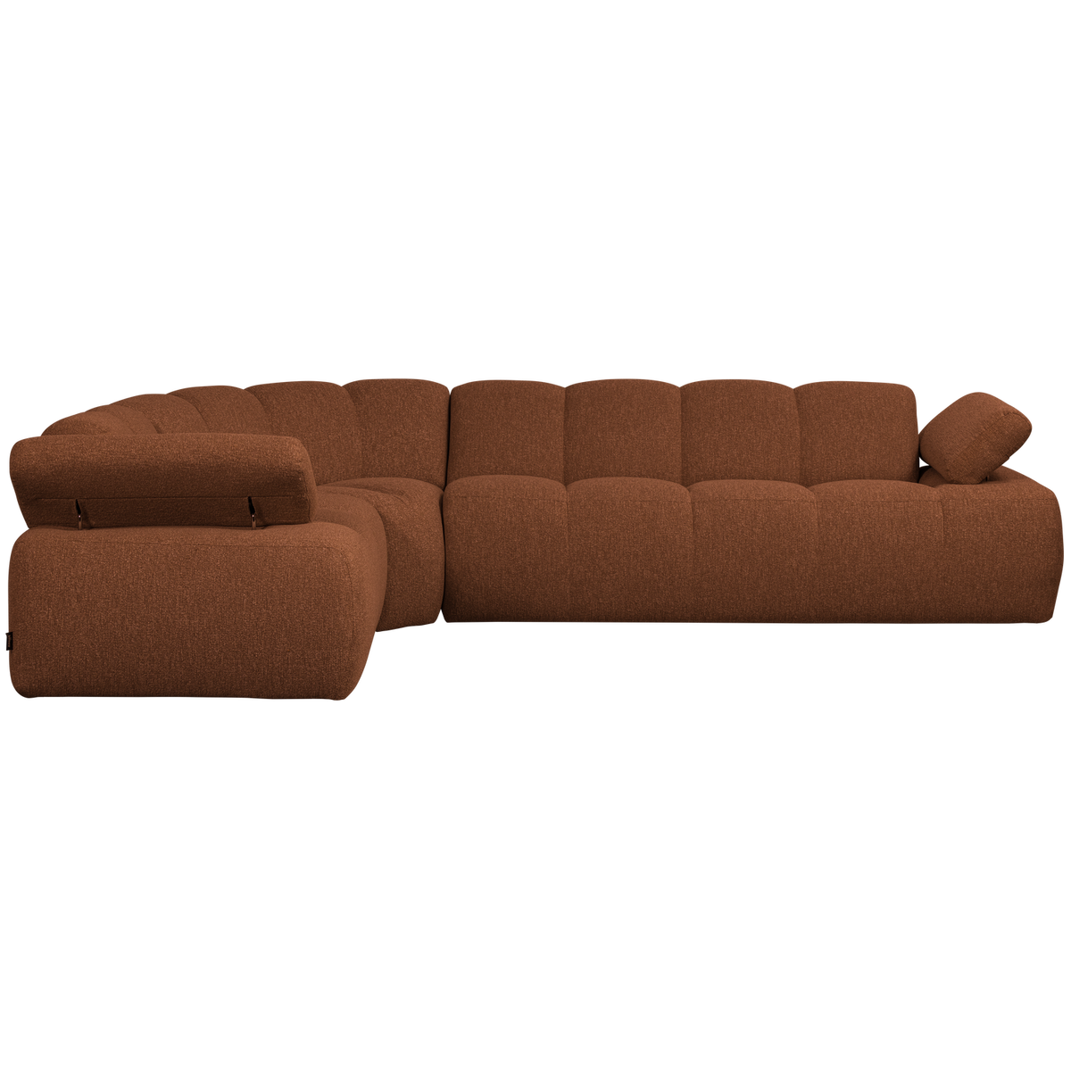 Woood | Hoekbank Mojo links boucle roestbruin melange