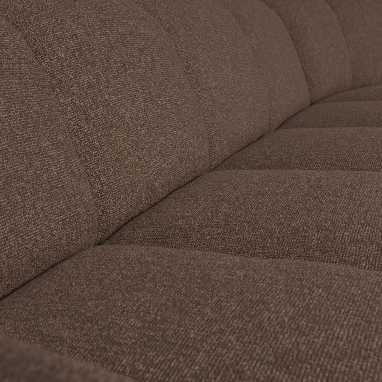 Woood | Hoekbank Mojo rechts boucle bruin melange