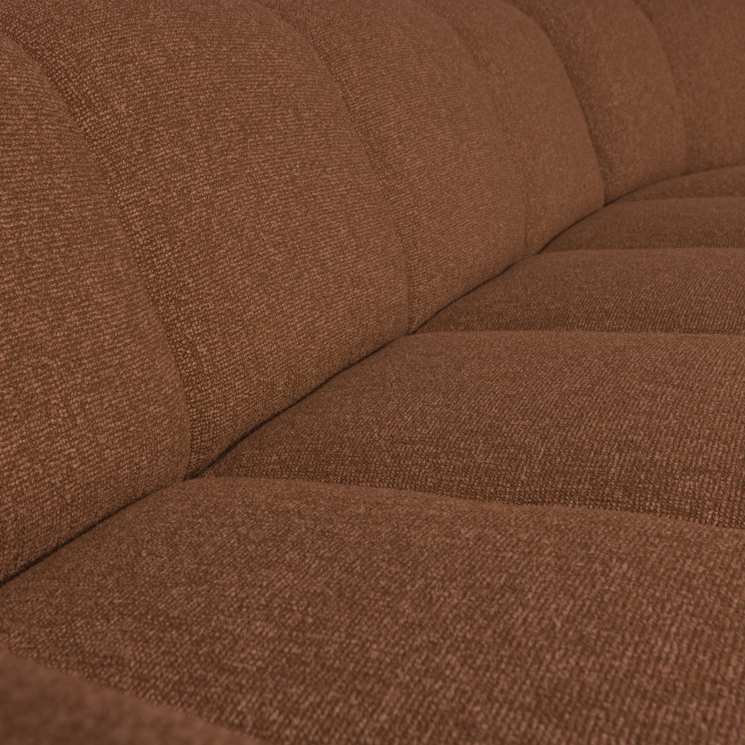Woood | Hoekbank Mojo rechts boucle roestbruin melange