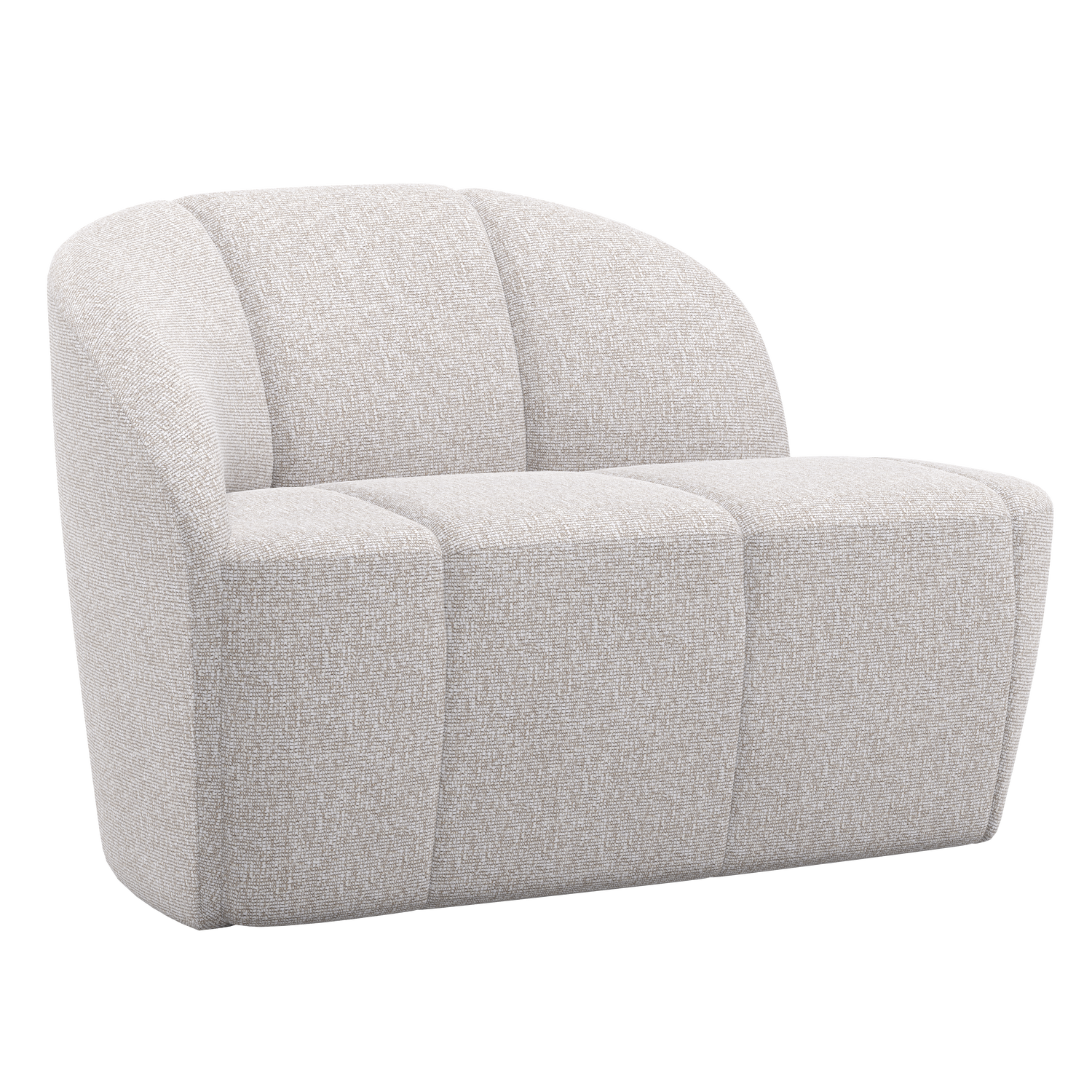 Woood | 2-Zits bankje Mojo links boucle ecru melange