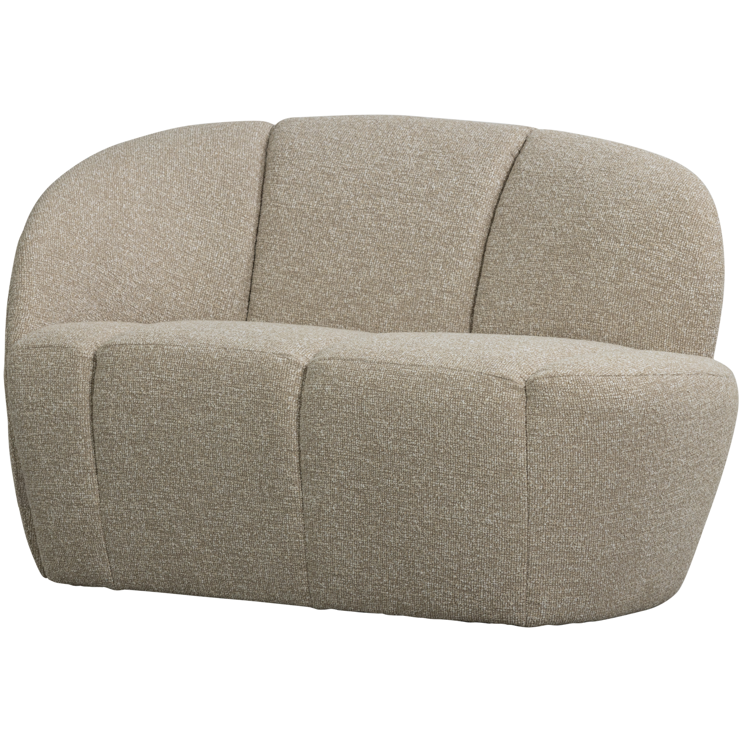 Woood | 2-Zits bankje Mojo links boucle beige melange