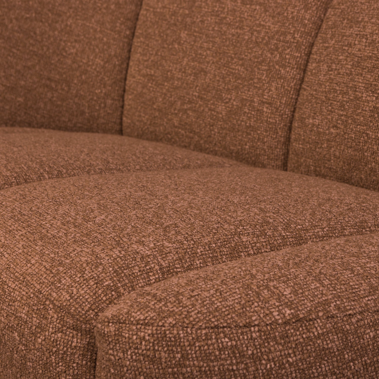 Woood | 2-Zits bankje Mojo links boucle roestbruin melange