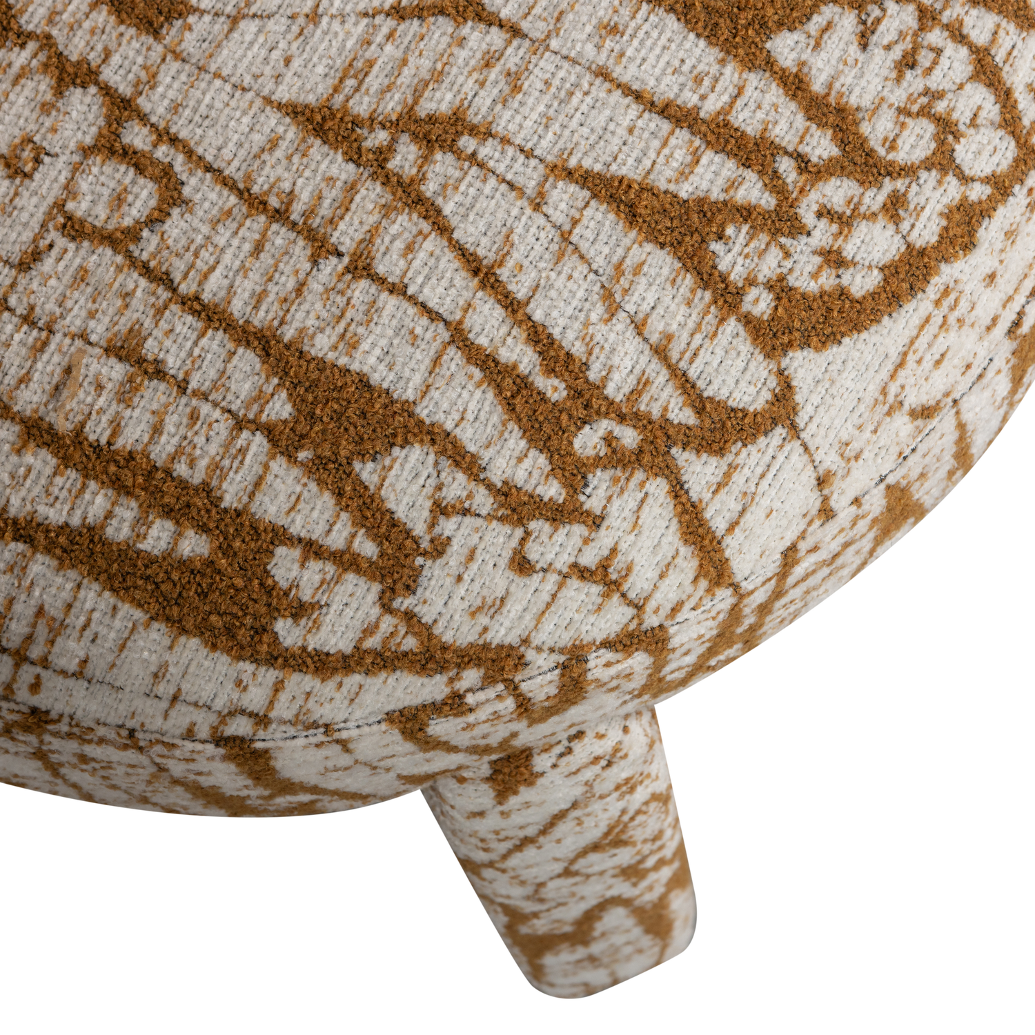 Woood | Fauteuil Upke met dessin naturel/bruin
