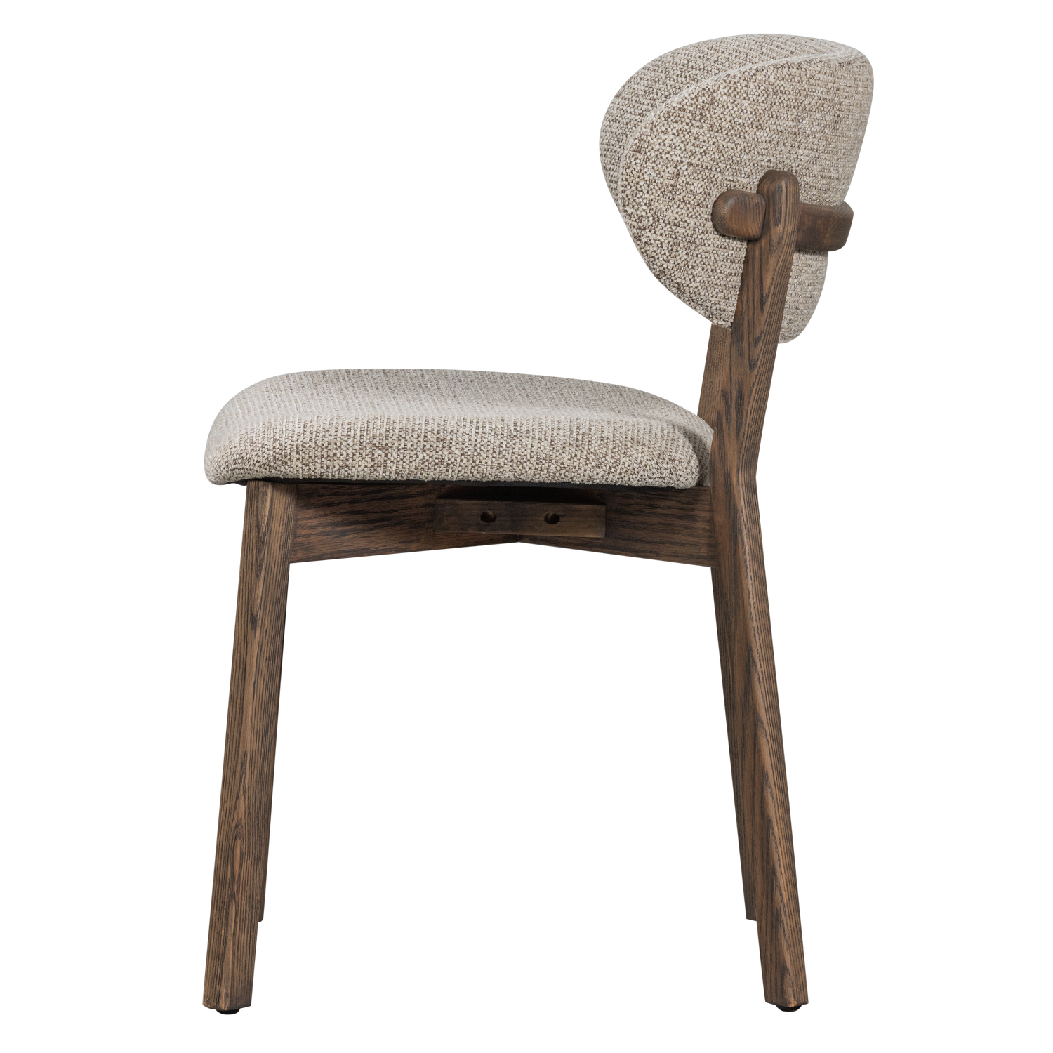 Woood | Eetkamerstoel Udar naturel met houten frame bruin