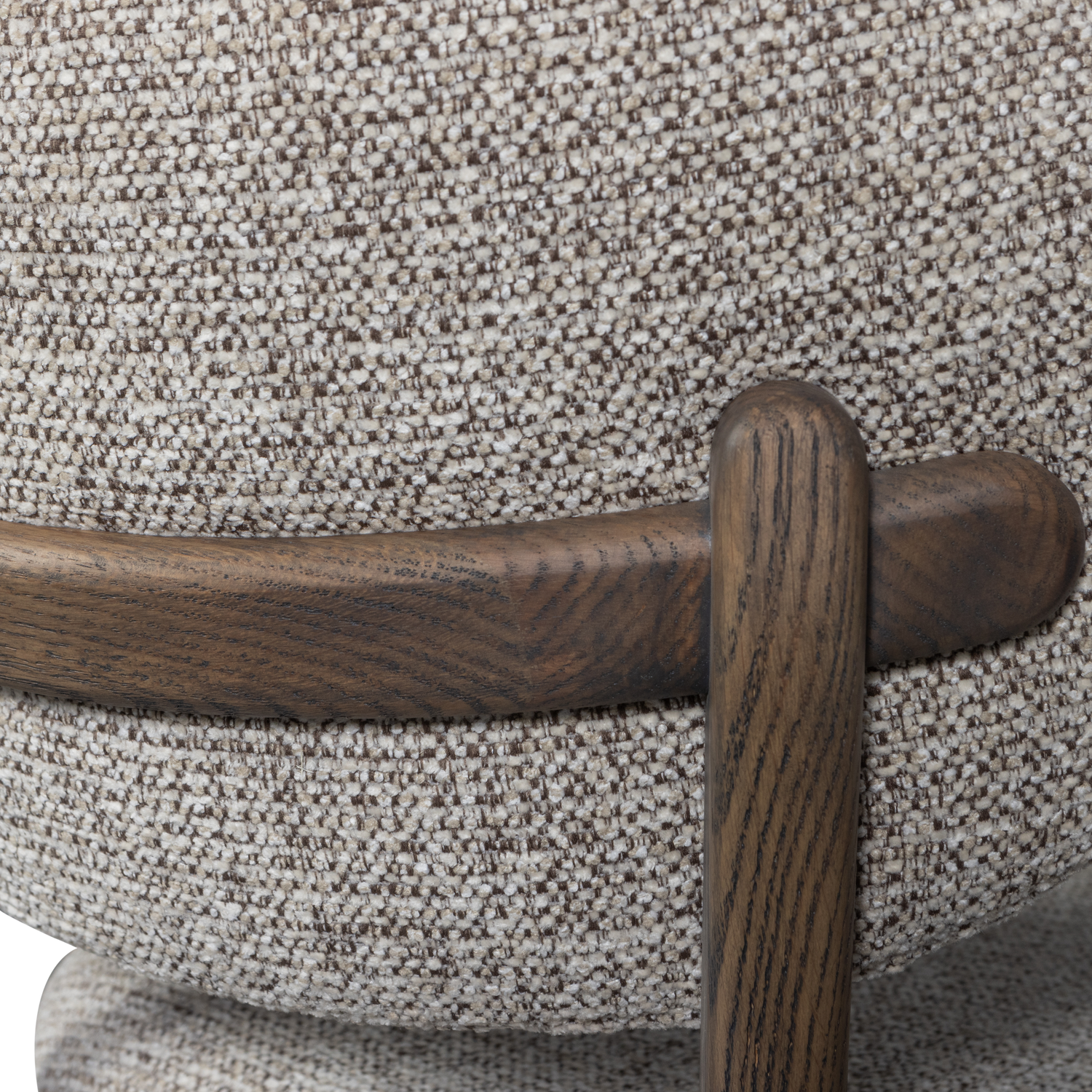 Woood | Eetkamerstoel Udar naturel met houten frame bruin