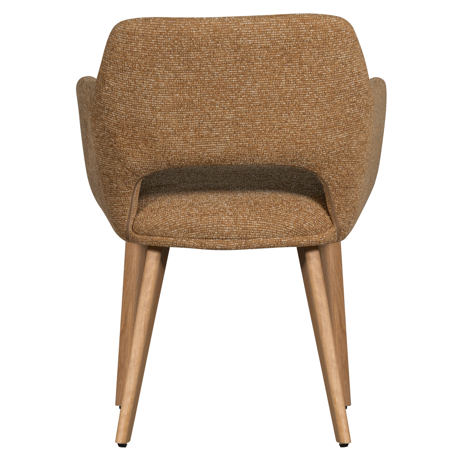 Woood | Eetkamerstoel Murat geel met houten poot naturel