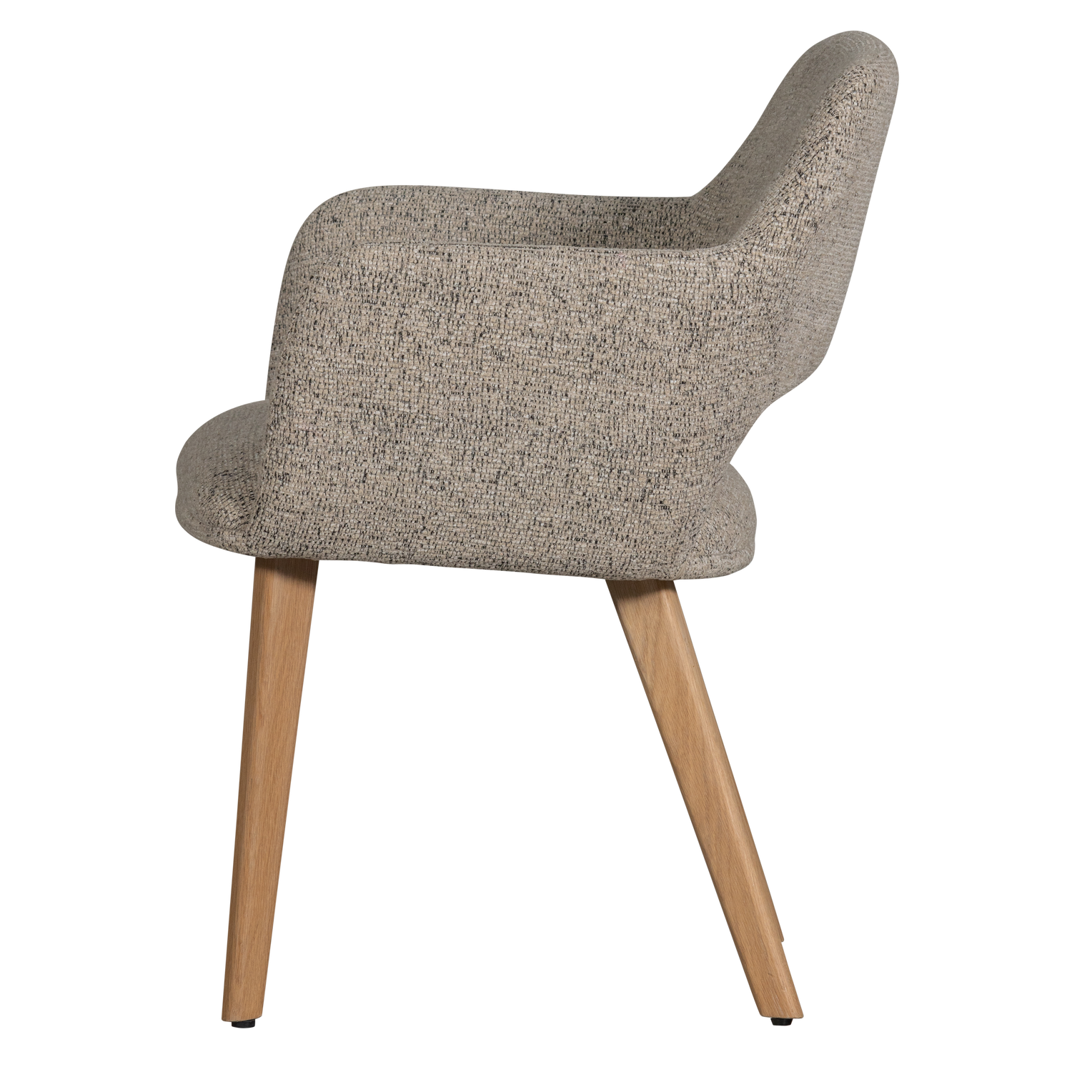 Woood | Eetkamerstoel Murat naturel met houten poot naturel