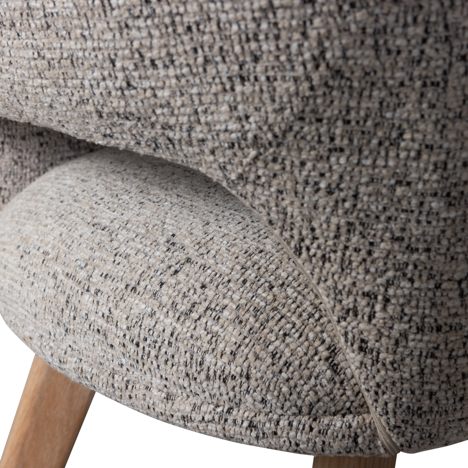 Woood | Eetkamerstoel Murat naturel met houten poot naturel