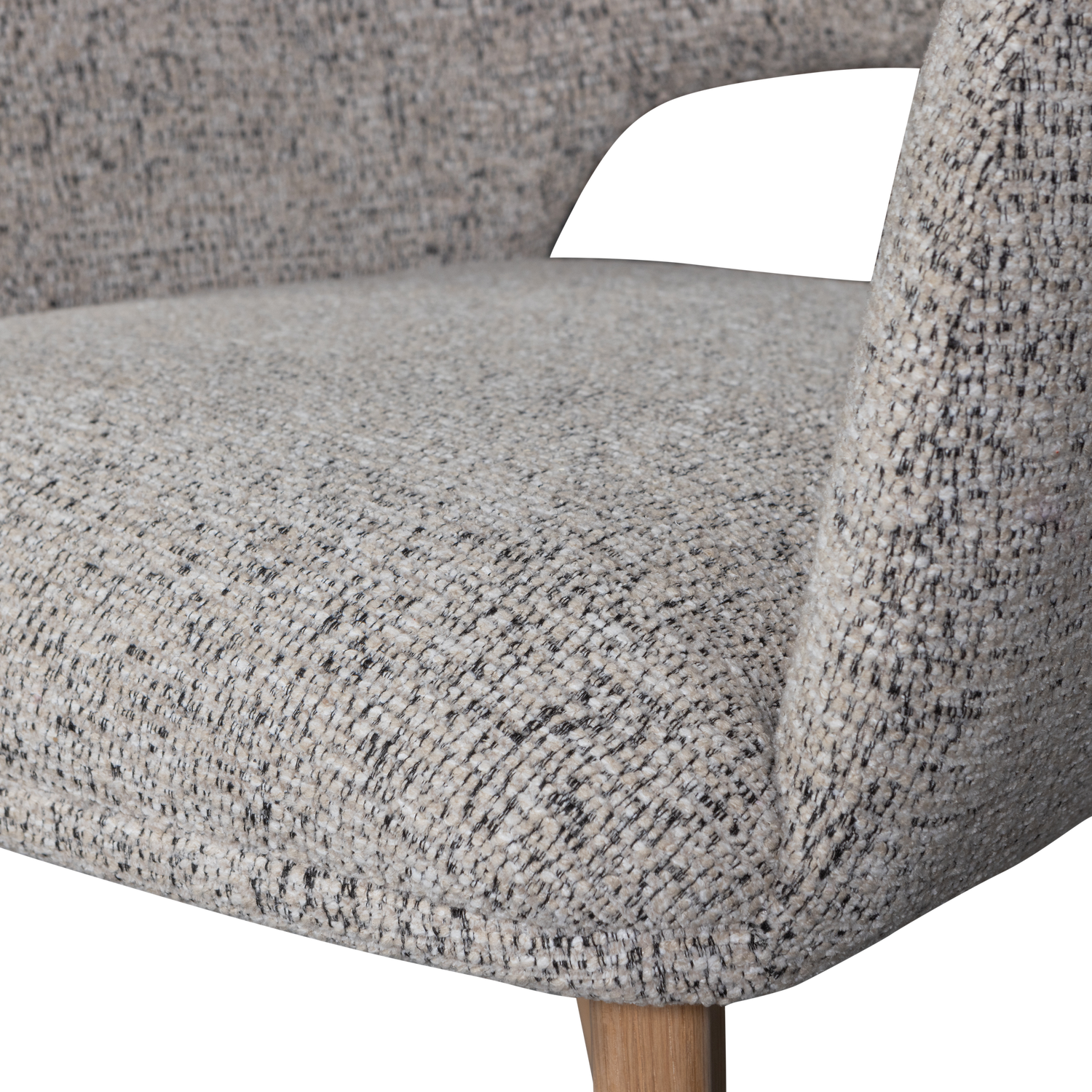 Woood | Eetkamerstoel Murat naturel met houten poot naturel