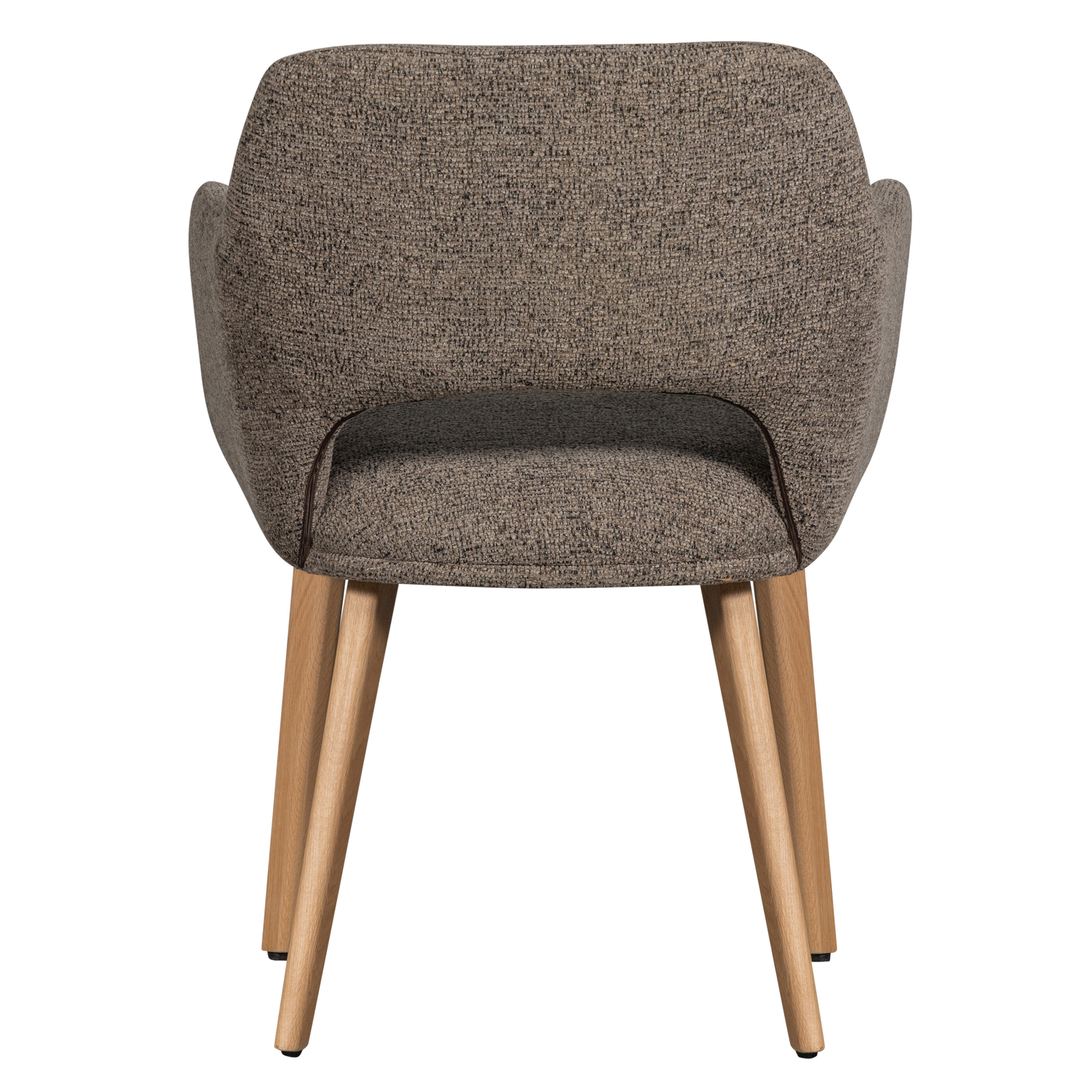 Woood | Eetkamerstoel Murat taupe met houten poot naturel