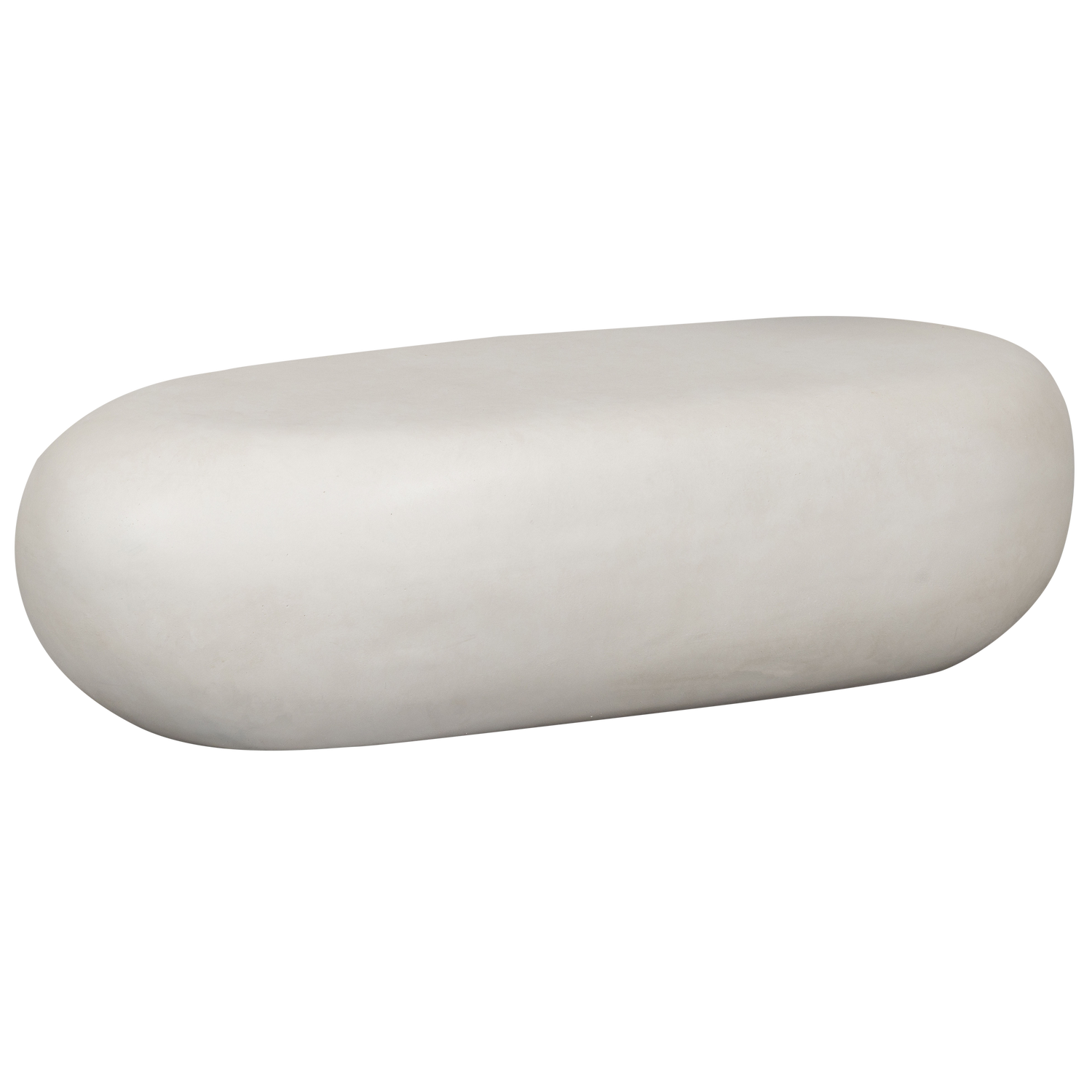 Woood | Salontafel Pebble 100cm betonlook wit