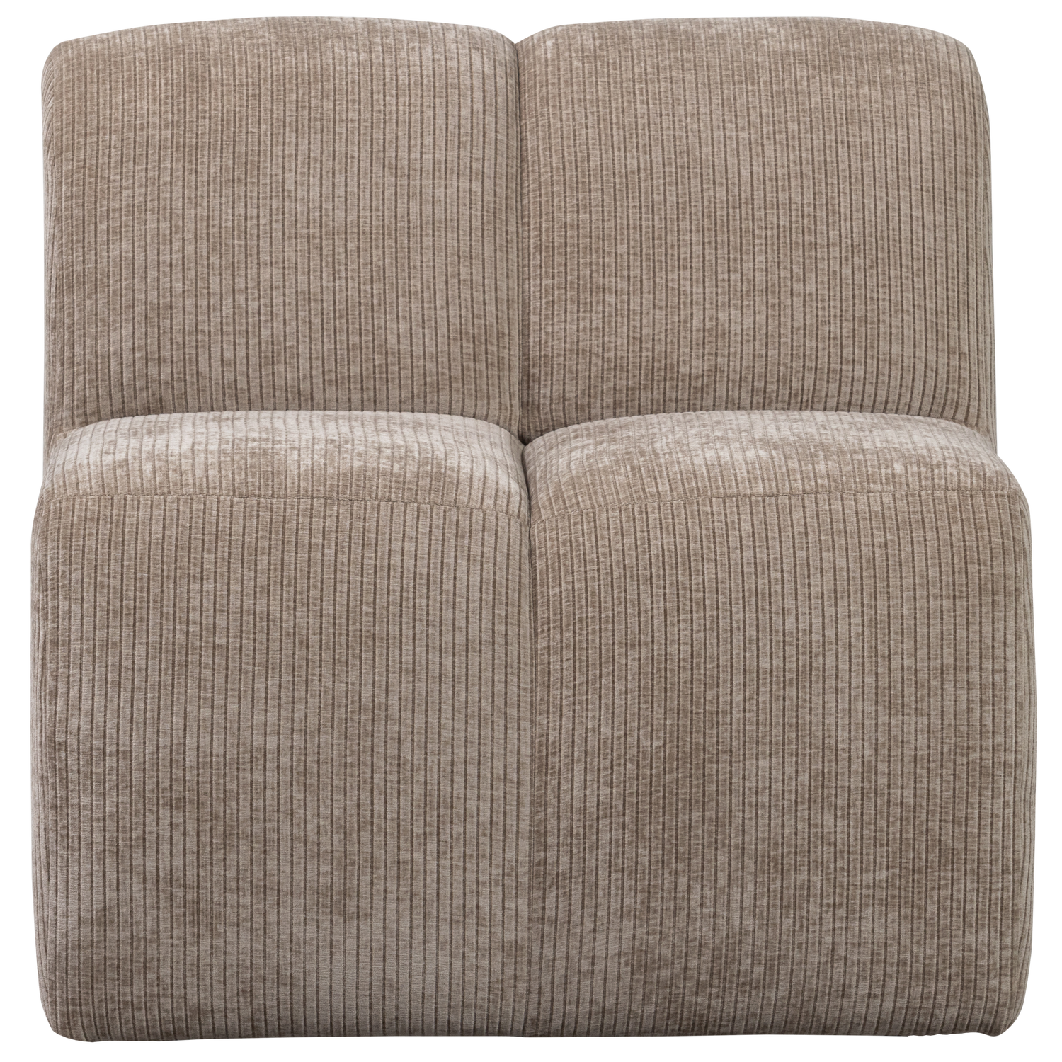Woood | Eetbank Mojo 84cm met rugleuning ribstof donkerzand