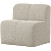 Woood | Eetbank Mojo 84cm met rugleuning boucle beige melange