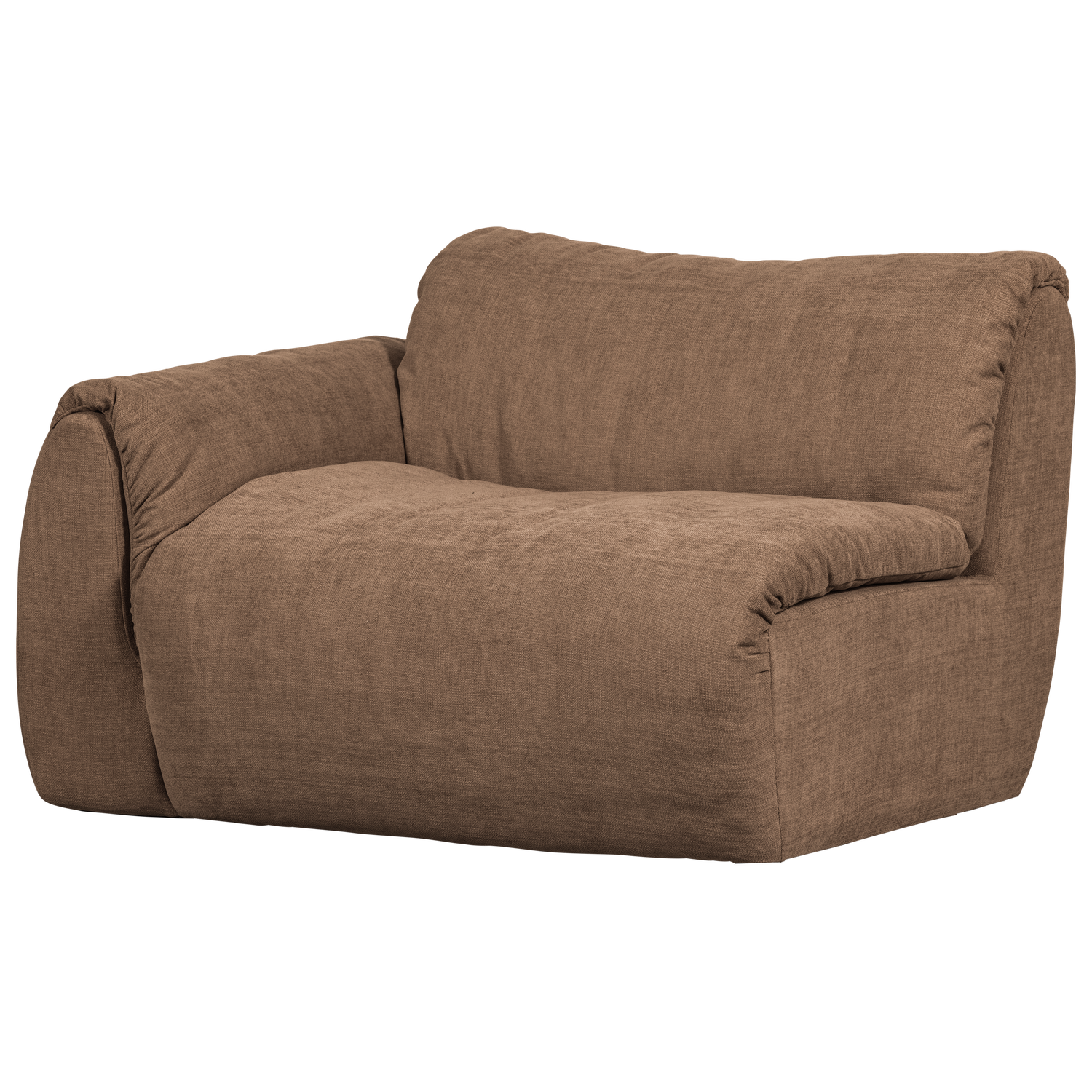 Woood | 1-Zits element Baggy met arm links geweven chenille bruin