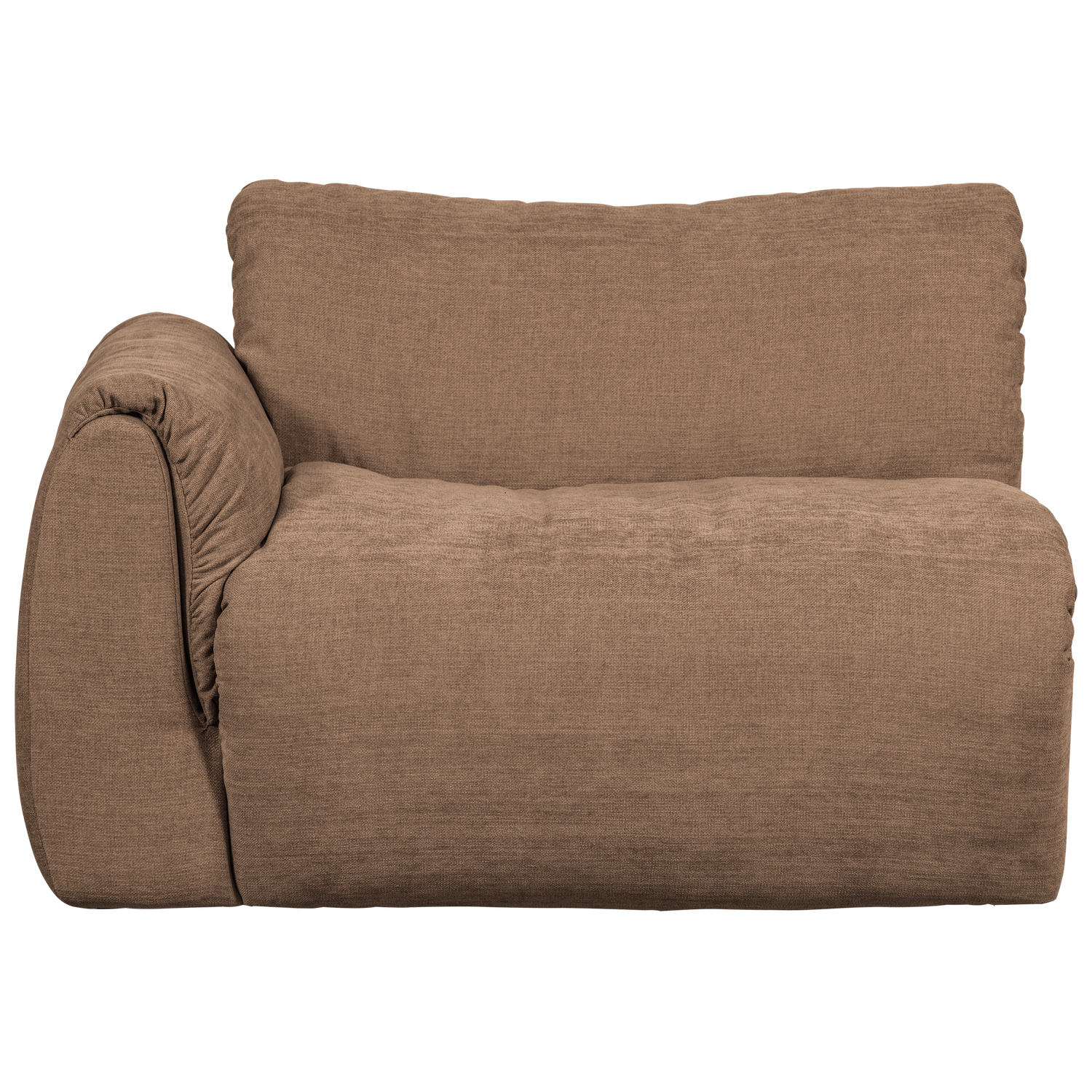 Woood | 1-Zits element Baggy met arm links geweven chenille bruin