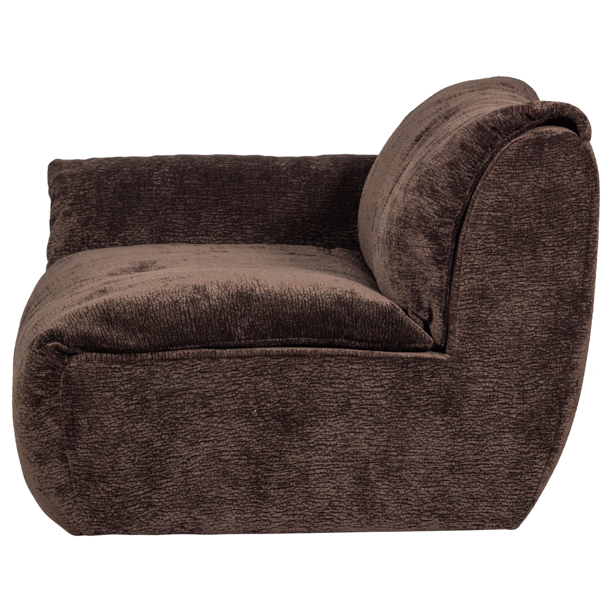 Woood | 1-Zits element Baggy met arm links 3D chenille donkerbruin
