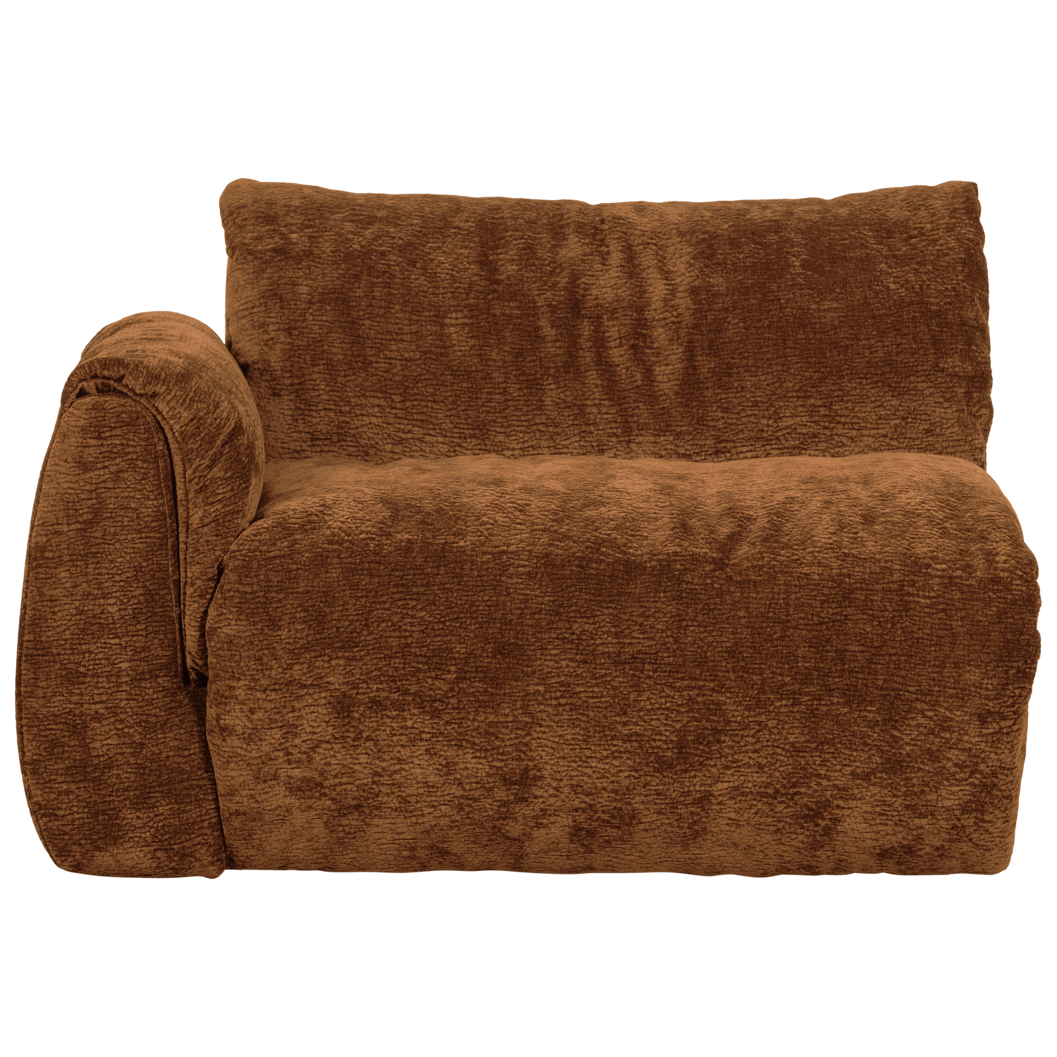 Woood | 1-Zits element Baggy met arm links 3D chenille middenbruin