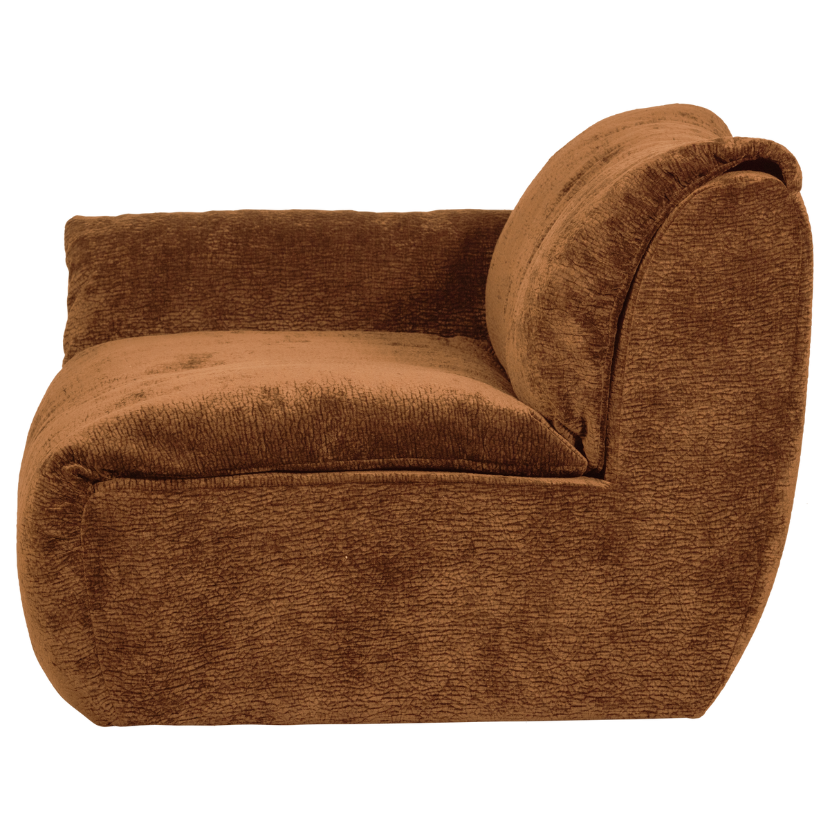Woood | 1-Zits element Baggy met arm links 3D chenille middenbruin