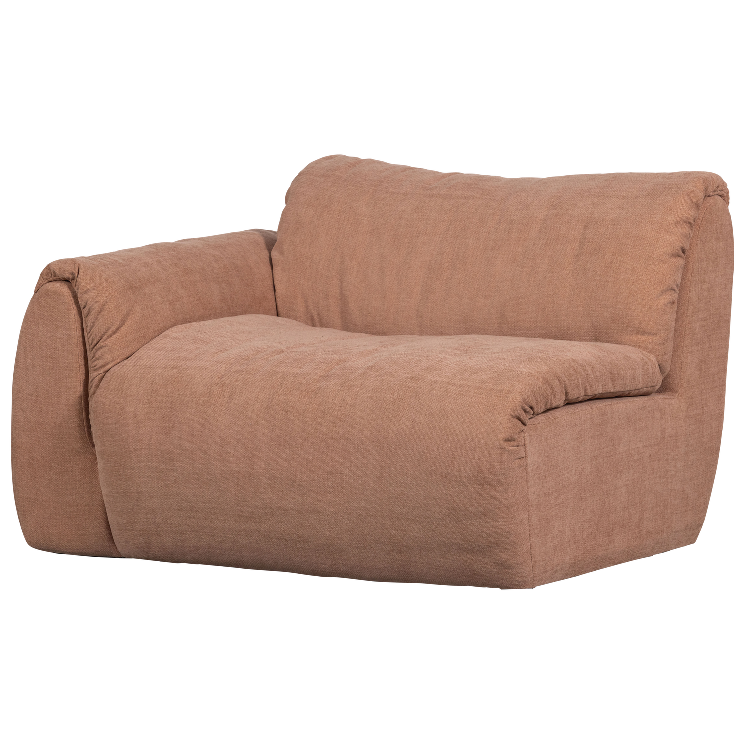 Woood | 1-Zits element Baggy met arm links geweven chenille oudroze