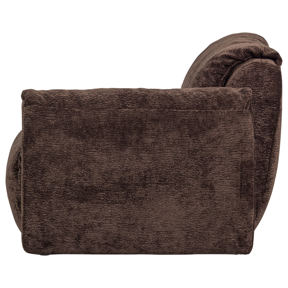 Woood | 1-Zits element Baggy met arm rechts 3D chenille donkerbruin