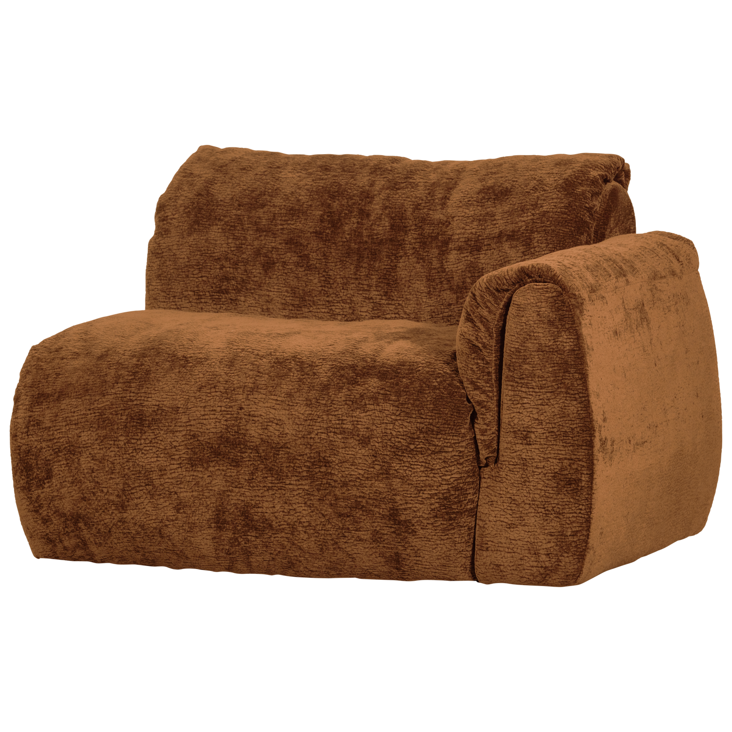 Woood | 1-Zits element Baggy met arm rechts 3D chenille middenbruin