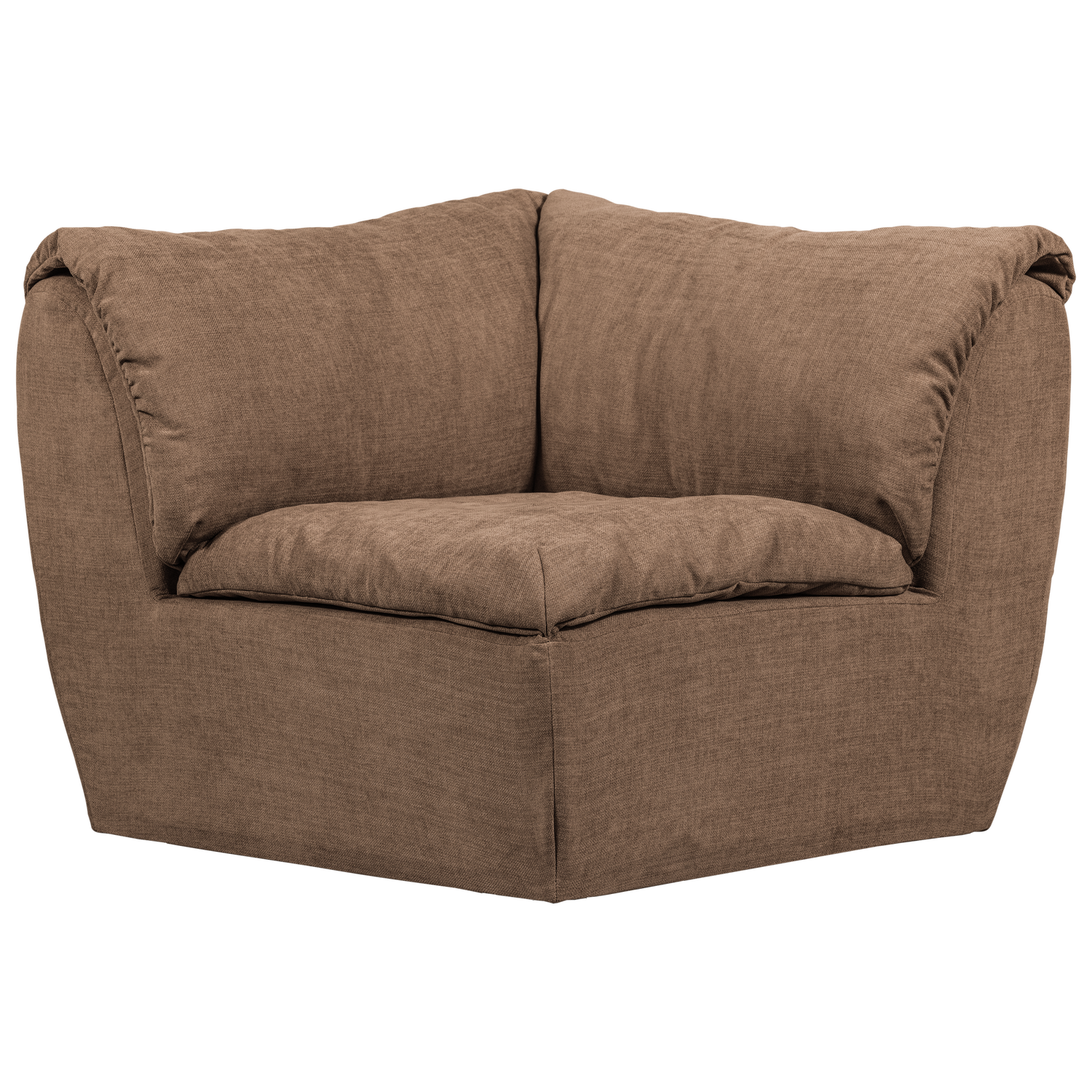 Woood | Hoekelement Baggy geweven chenille bruin