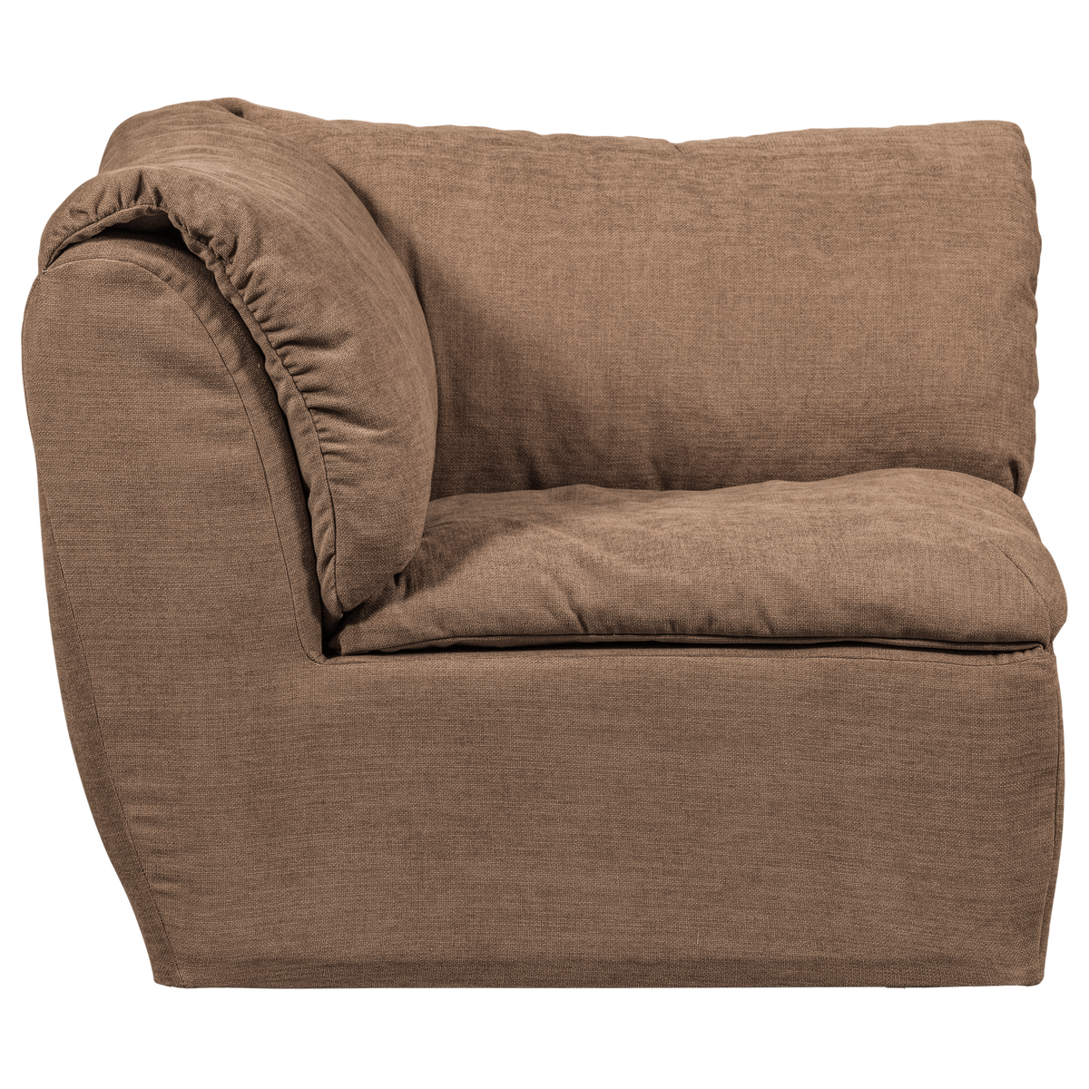 Woood | Hoekelement Baggy geweven chenille bruin