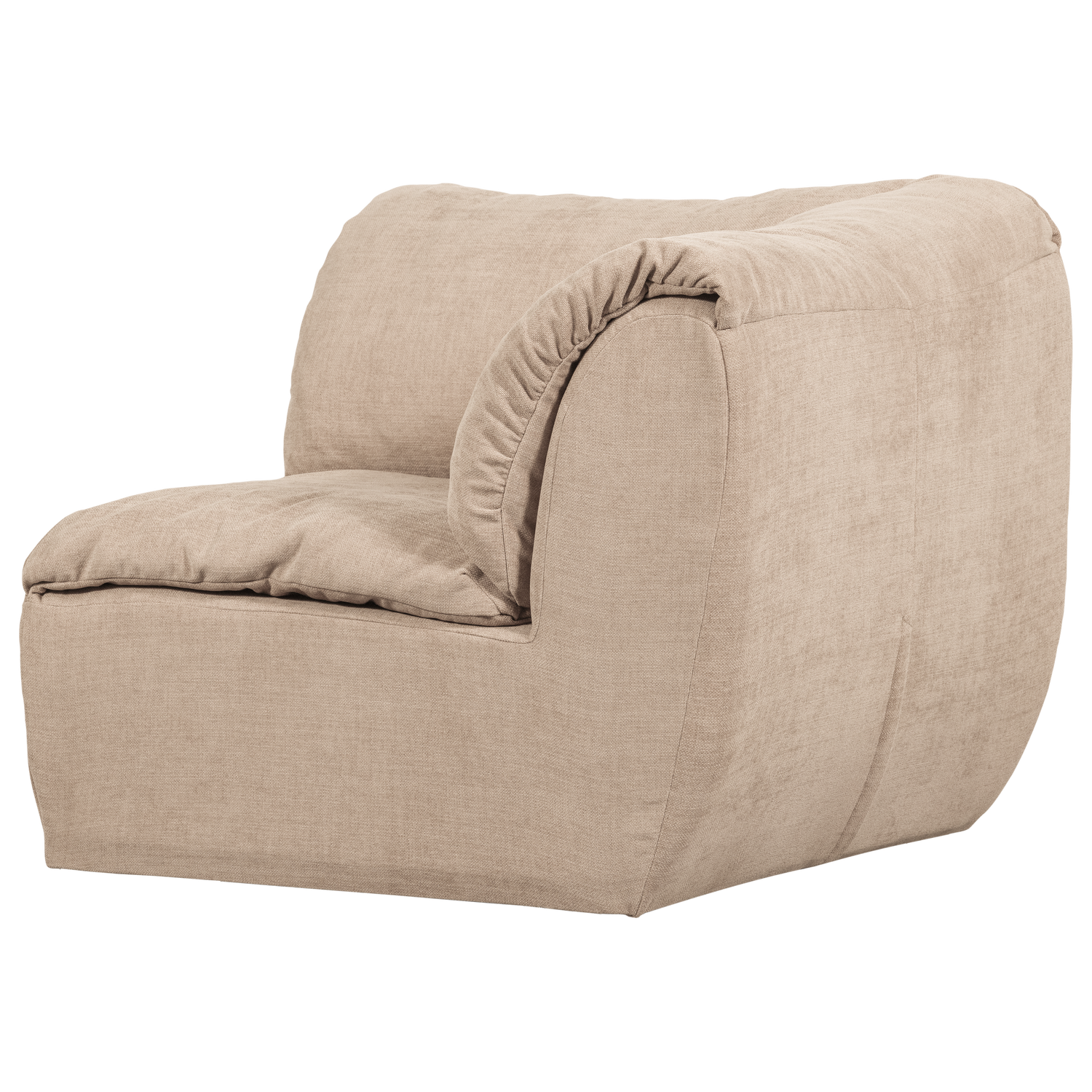 Woood | Hoekelement Baggy geweven chenille zand