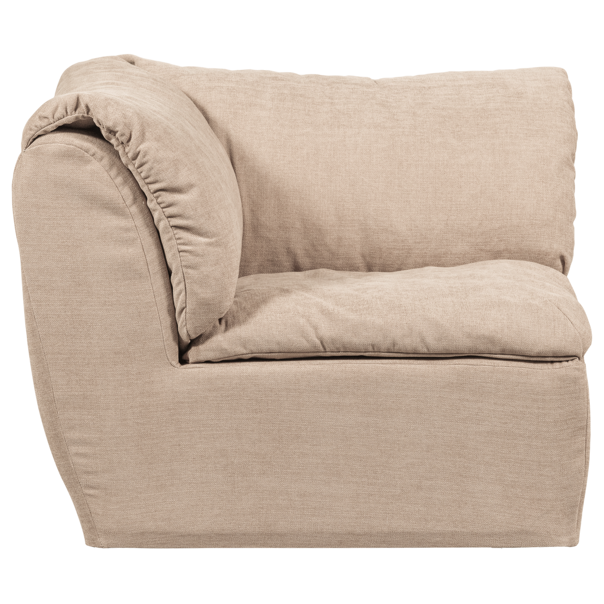 Woood | Hoekelement Baggy geweven chenille zand