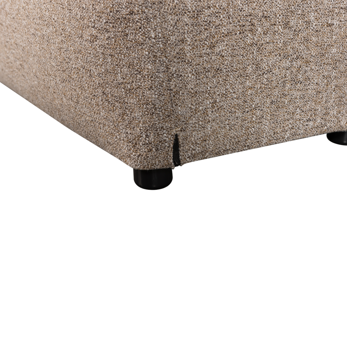 Woood | Hocker Baggy geweven stof bruin melange