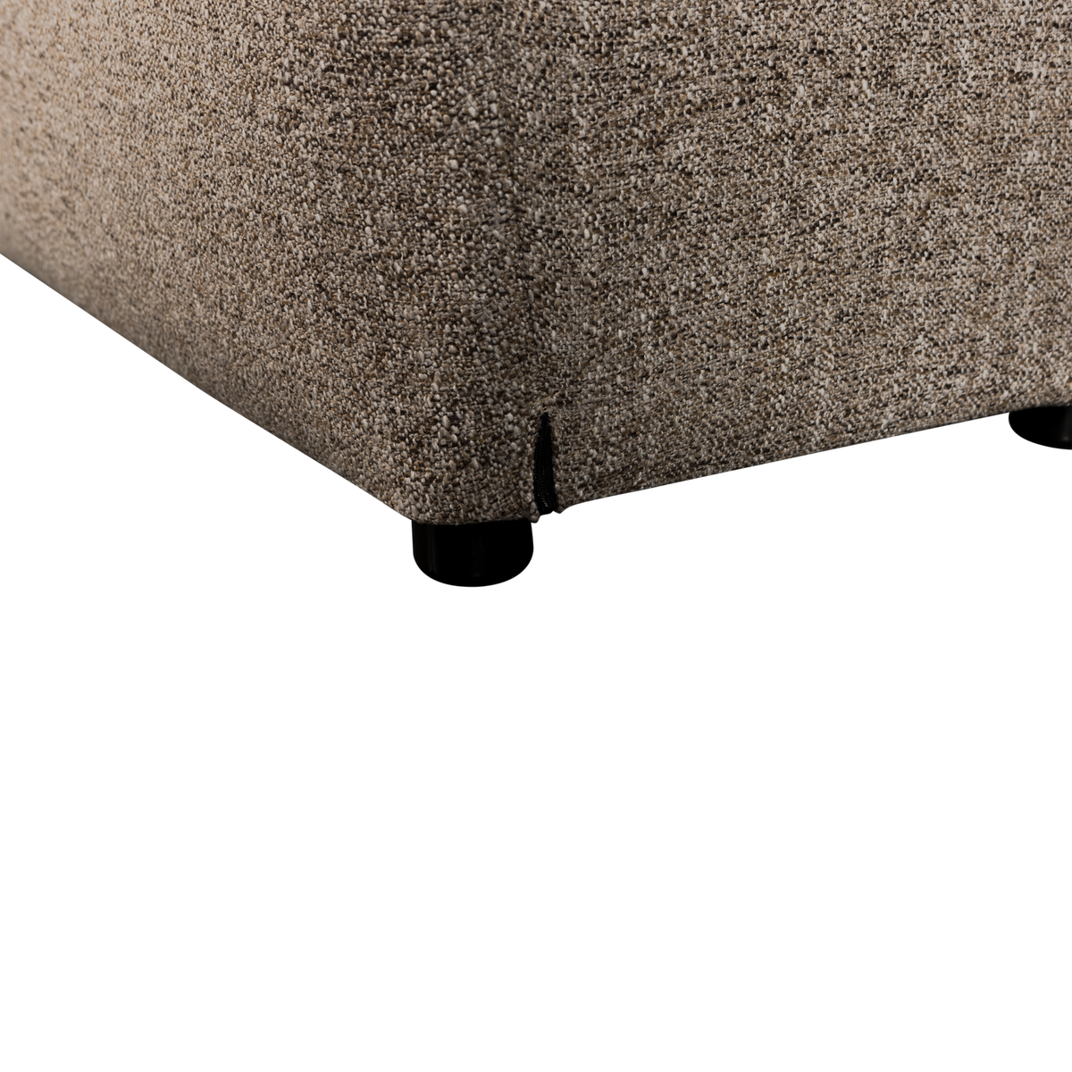 Woood | Hocker Baggy geweven stof warmgrijs melange