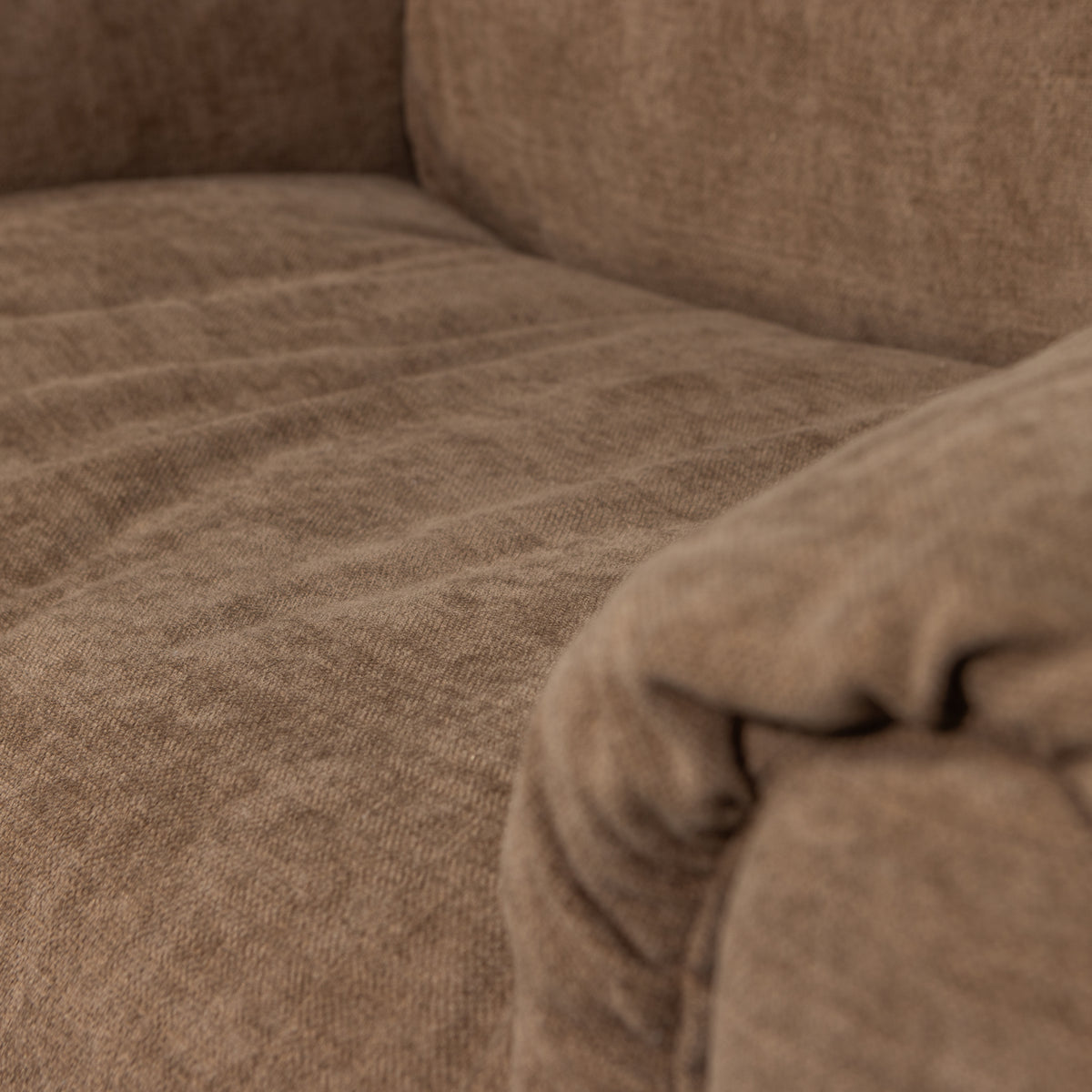 Woood | Loveseat Baggy geweven chenille bruin
