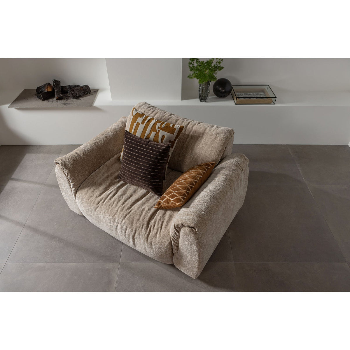 Woood | Loveseat Baggy 3D chenille zand