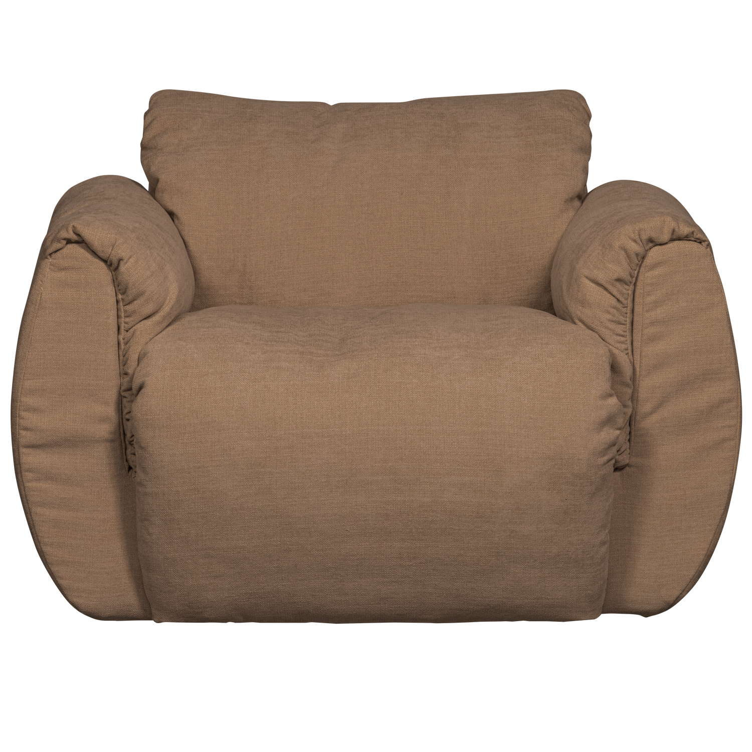 Woood | Draaifauteuil Baggy geweven chenille bruin