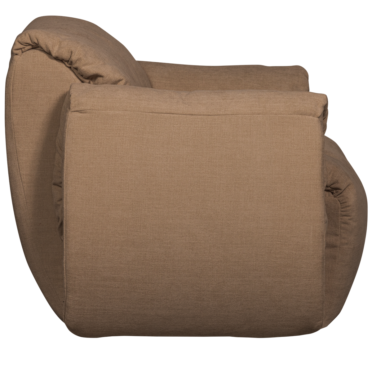 Woood | Draaifauteuil Baggy geweven chenille bruin