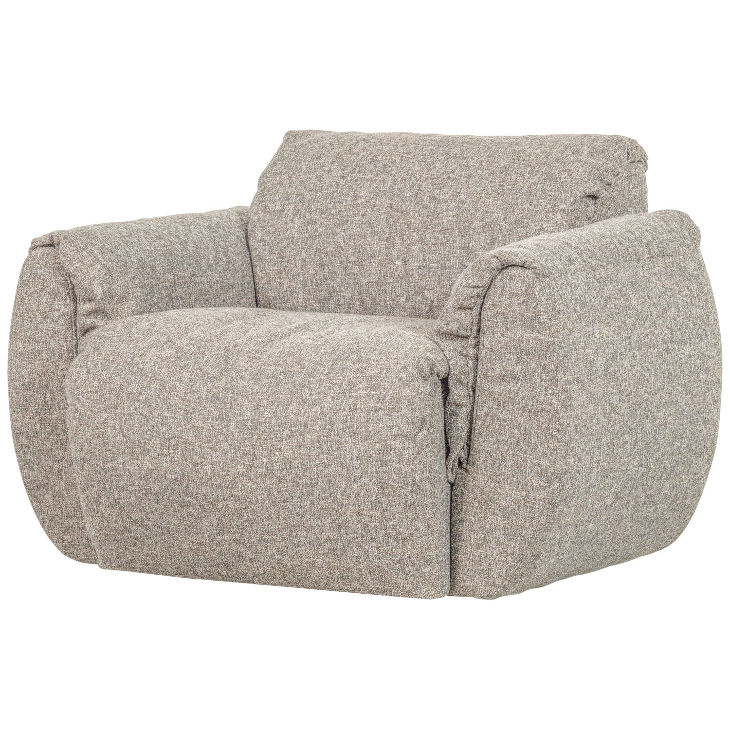 Woood | Draaifauteuil Baggy geweven stof naturel melange