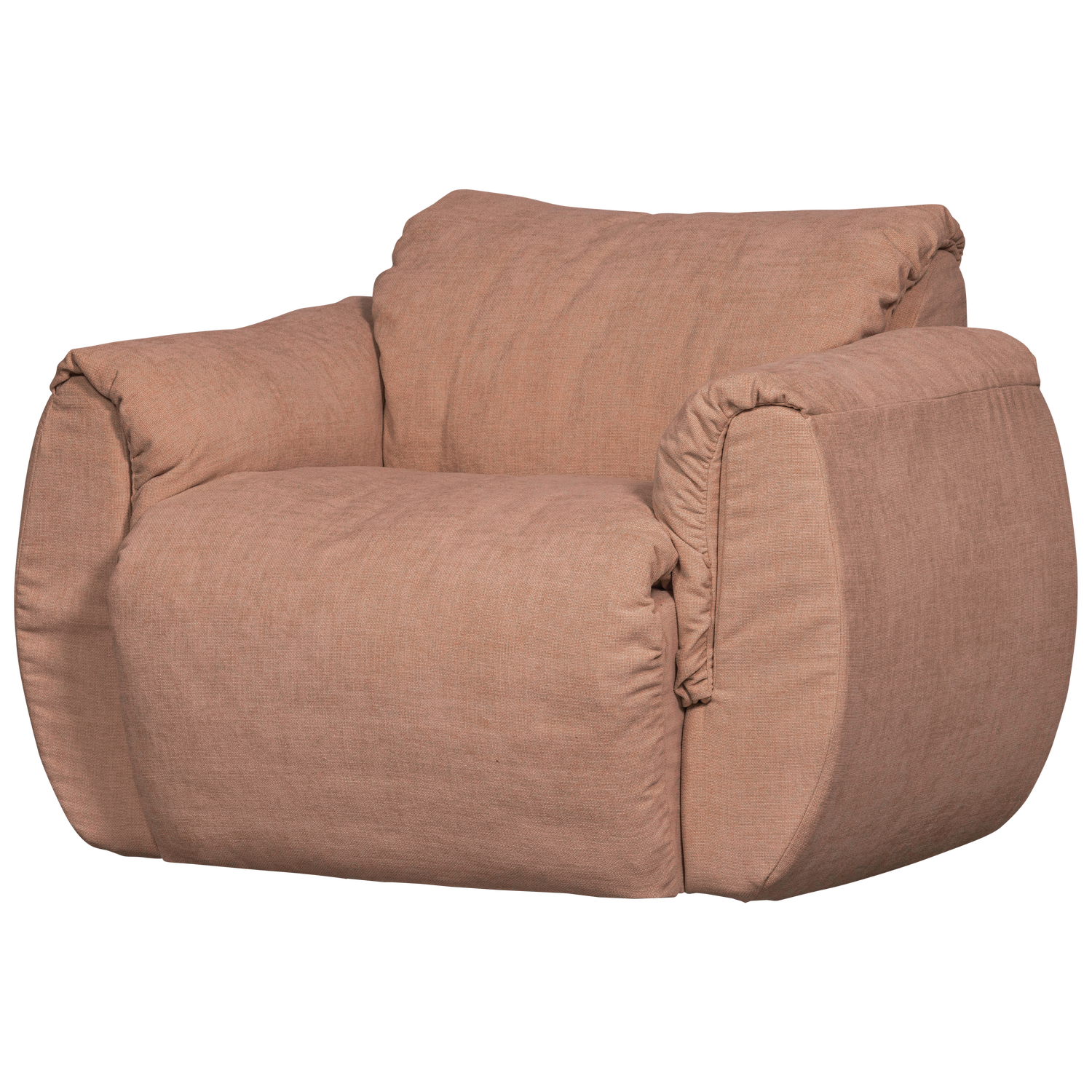 Woood | Draaifauteuil Baggy geweven chenille oudroze