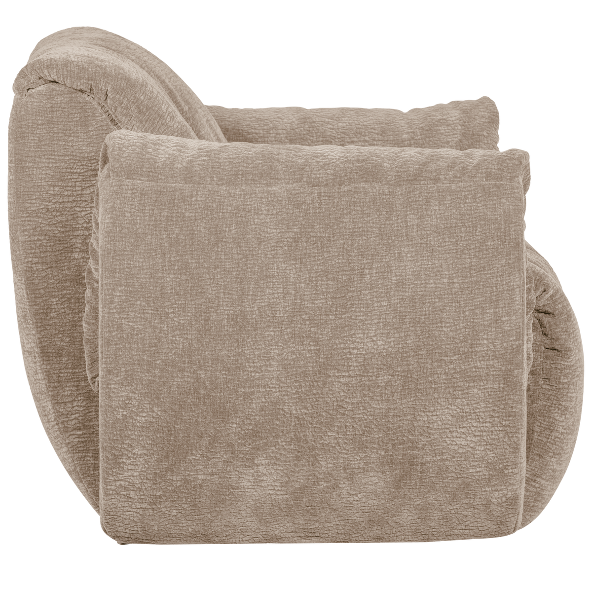 Woood | Draaifauteuil Baggy 3D chenille zand