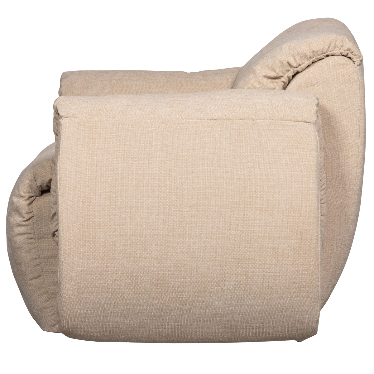 Woood | Draaifauteuil Baggy geweven chenille zand