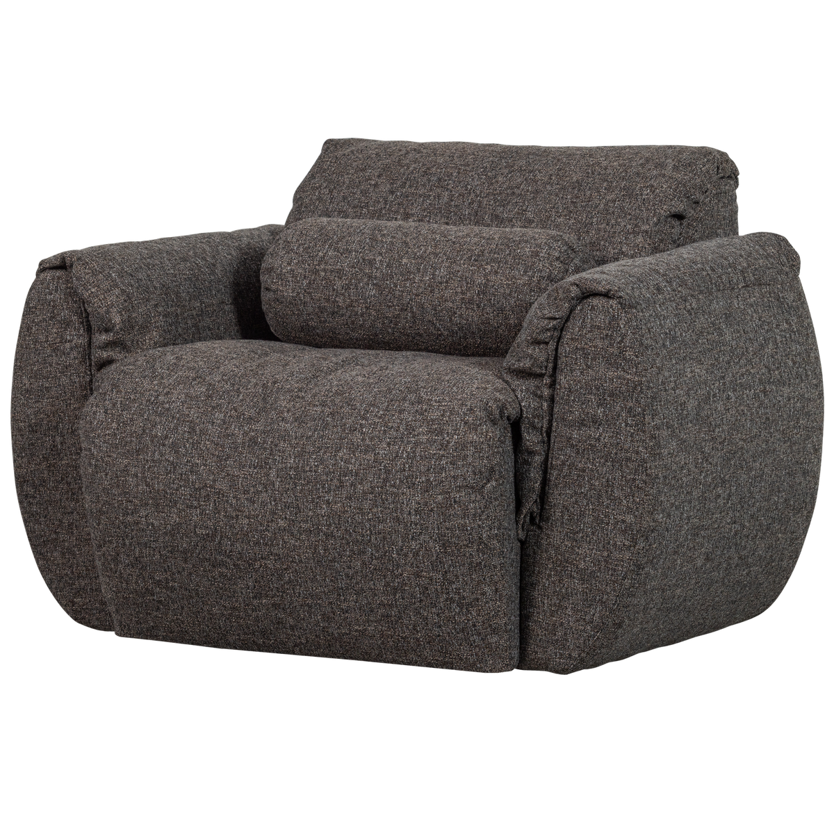 Woood | Draaifauteuil Baggy geweven stof warmgrijs melange