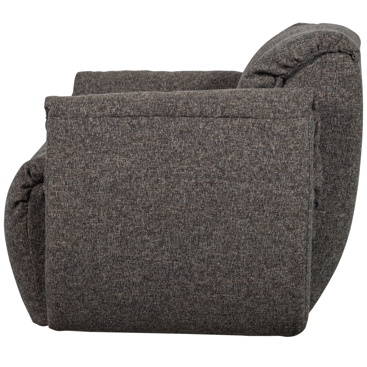 Woood | Draaifauteuil Baggy geweven stof warmgrijs melange