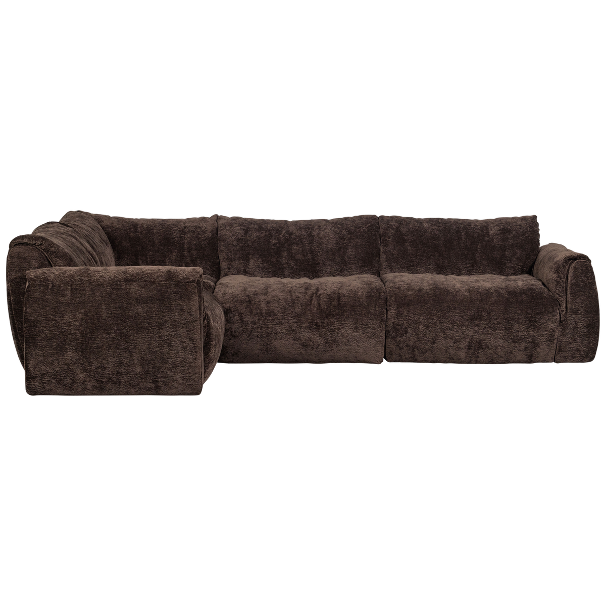 Woood | Hoekbank Baggy links 3D chenille donkerbruin