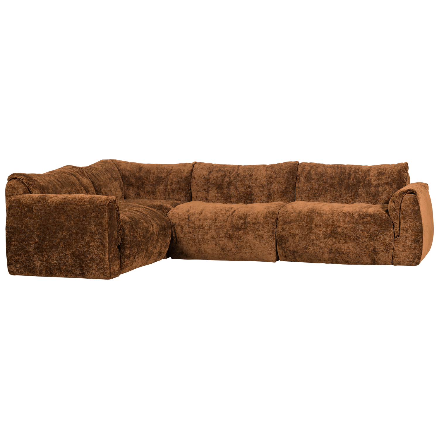 Woood | Hoekbank Baggy links 3D chenille middenbruin