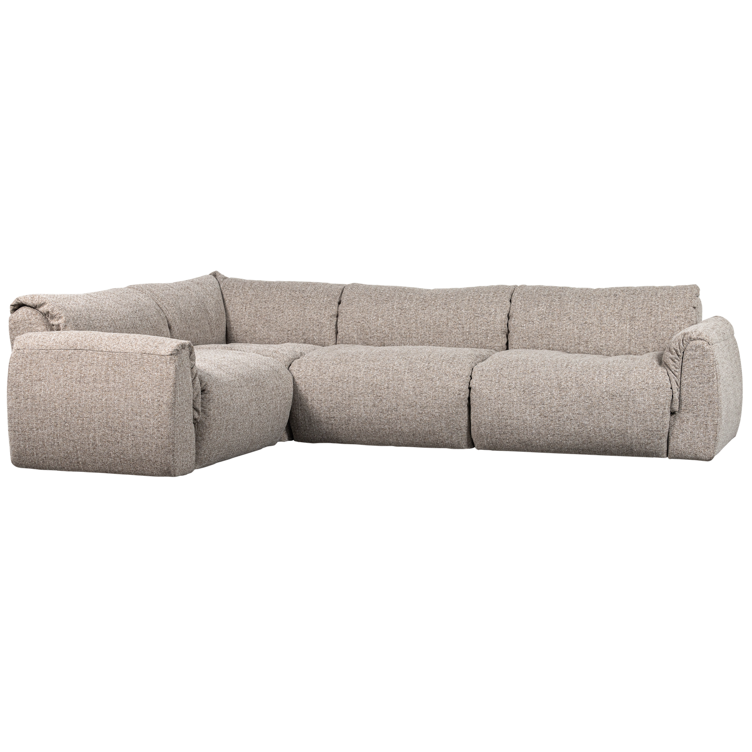 Woood | Hoekbank Baggy links geweven stof naturel melange