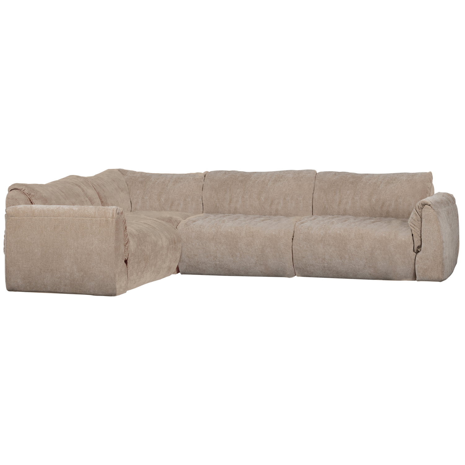 Woood | Hoekbank Baggy links 3D chenille zand