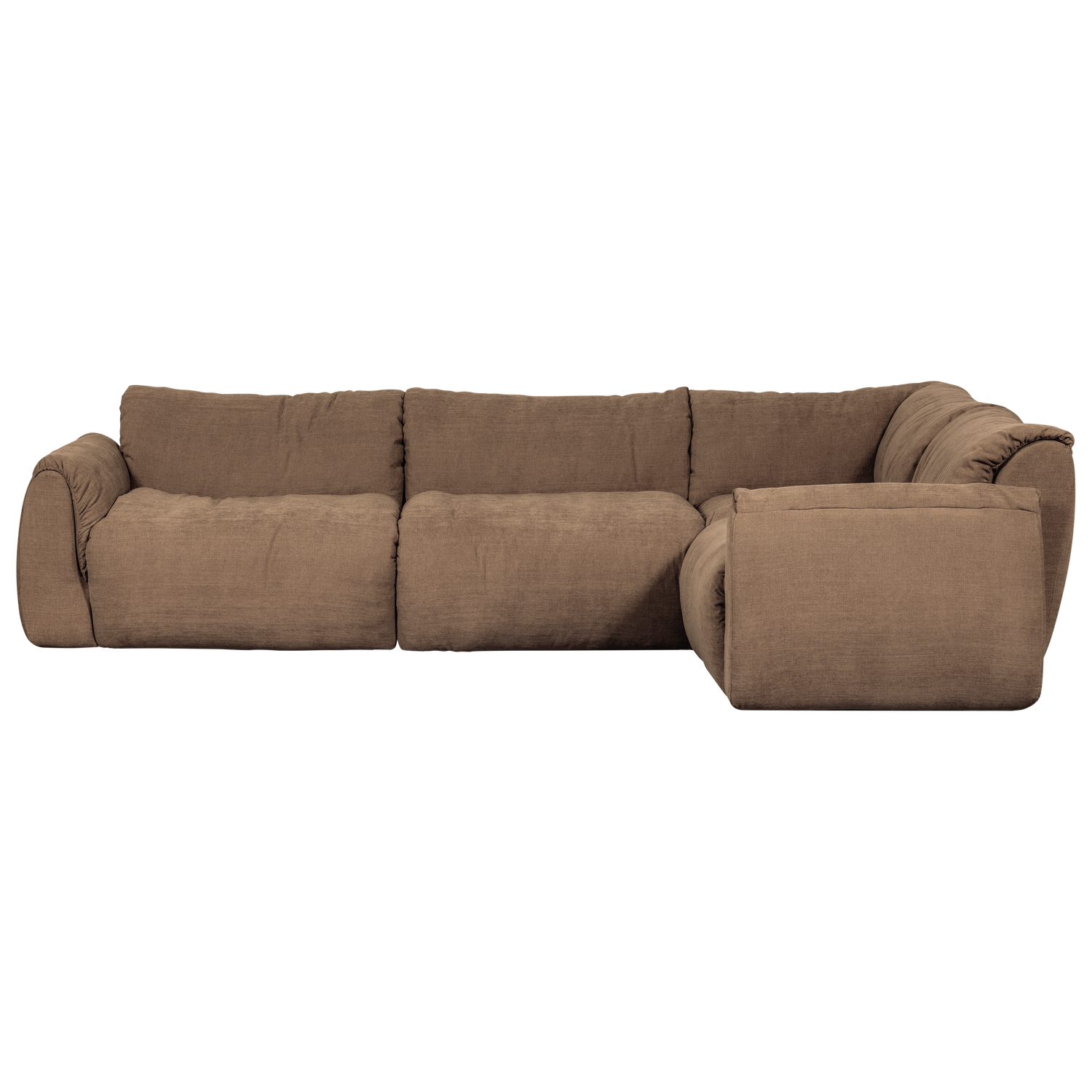 Woood | Hoekbank Baggy rechts geweven chenille bruin
