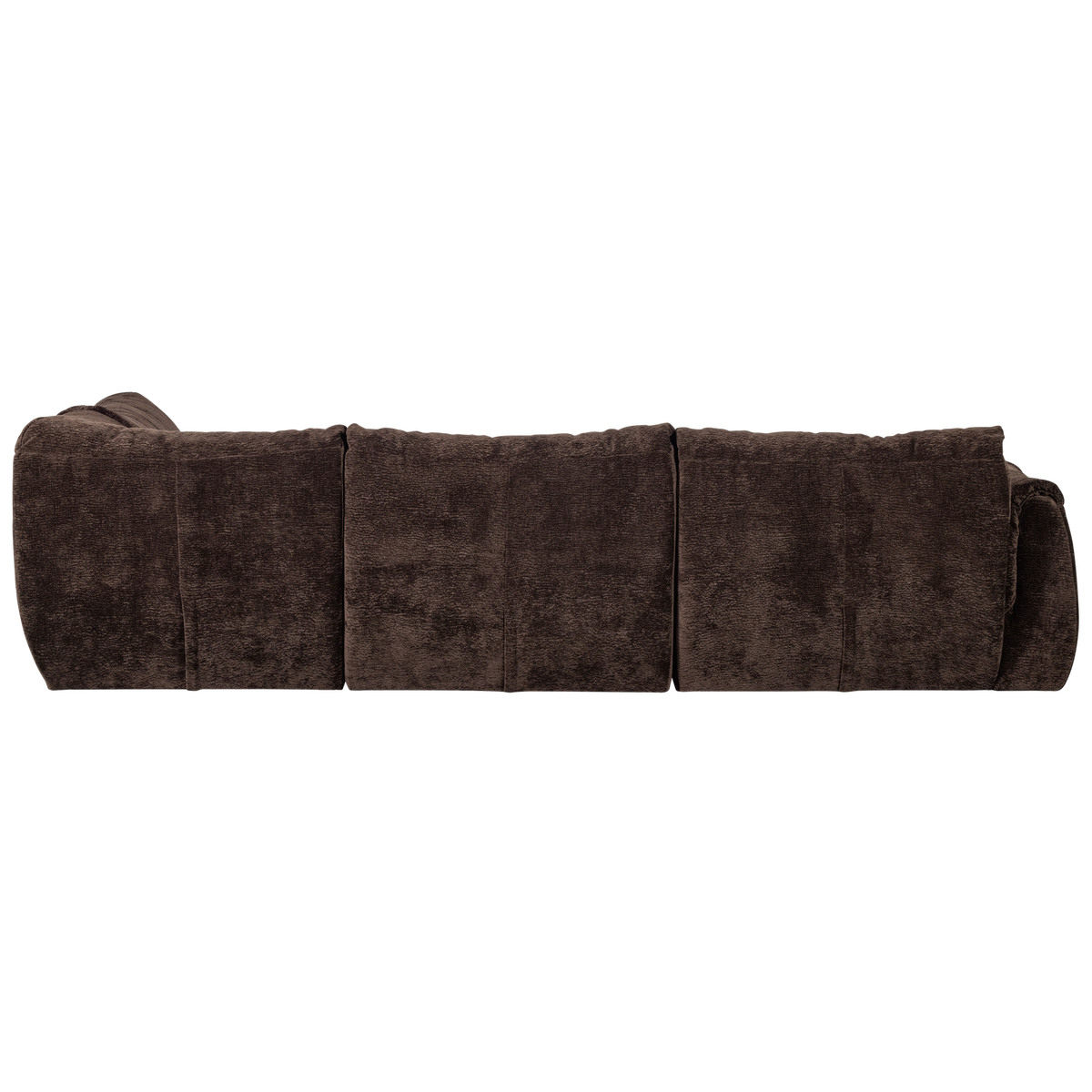 Woood | Hoekbank Baggy rechts 3D chenille donkerbruin