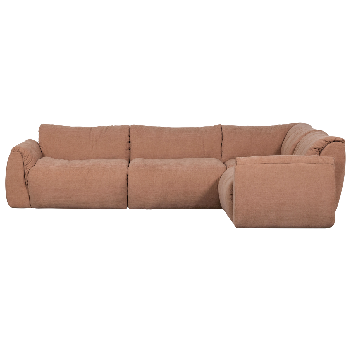 Woood | Hoekbank Baggy rechts geweven chenille oud roze