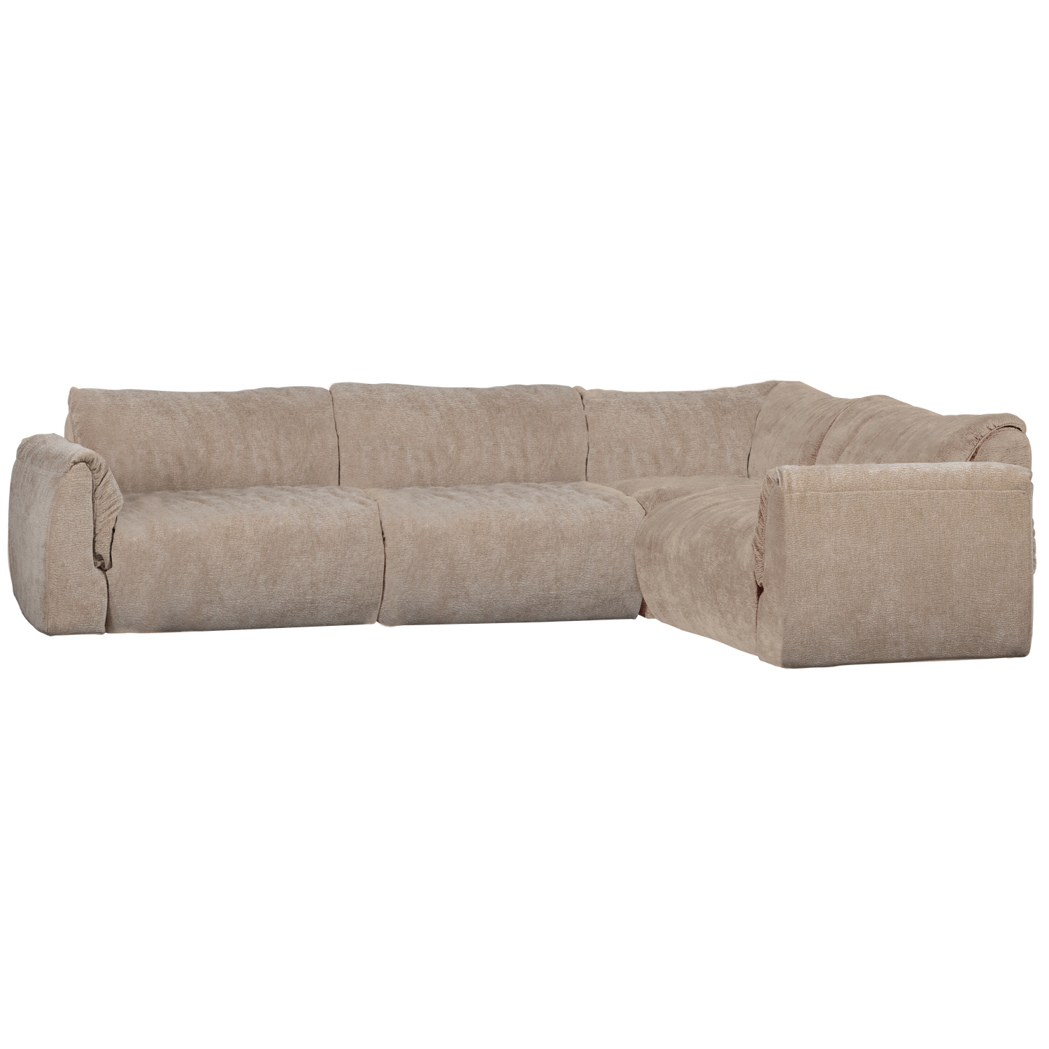 Woood | Hoekbank Baggy rechts 3D chenille zand