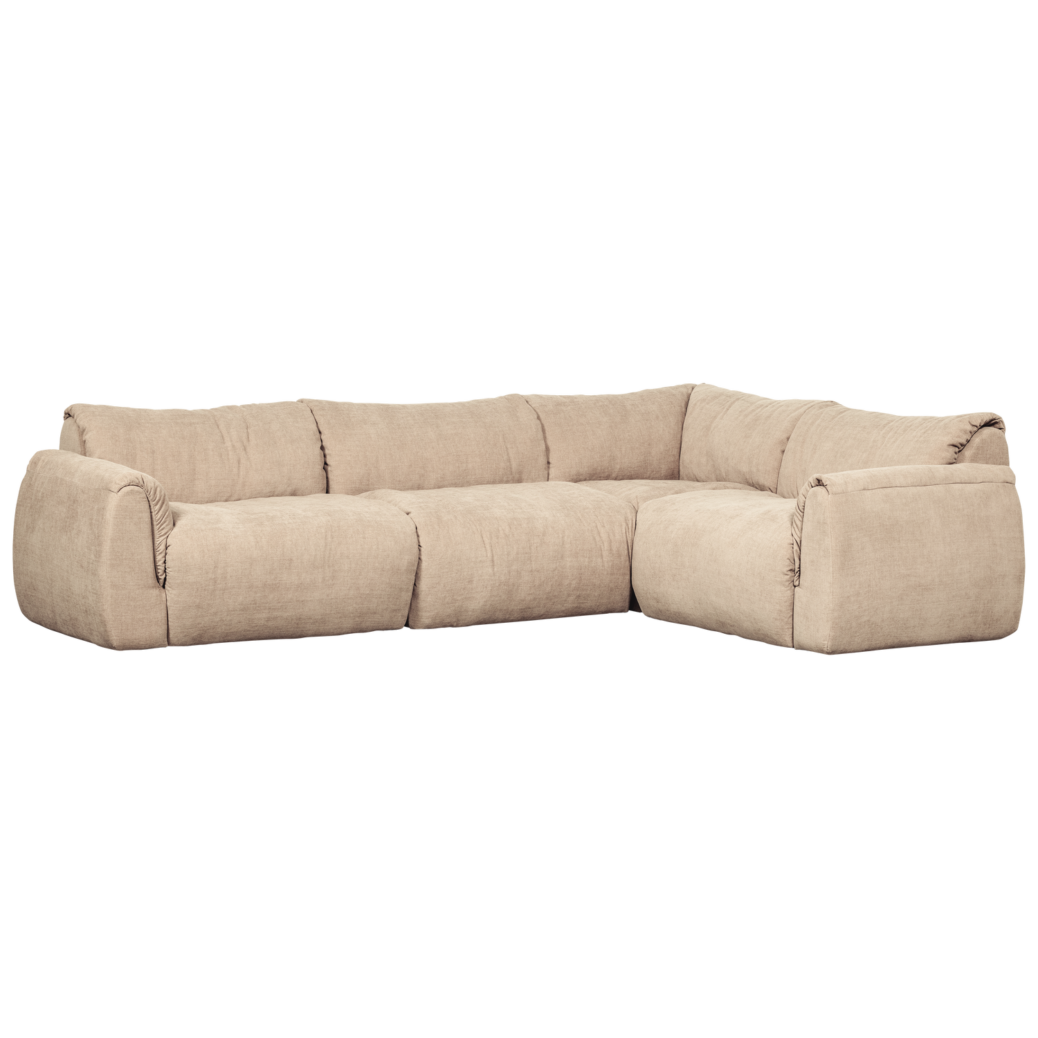 Woood | Hoekbank Baggy rechts geweven chenille zand